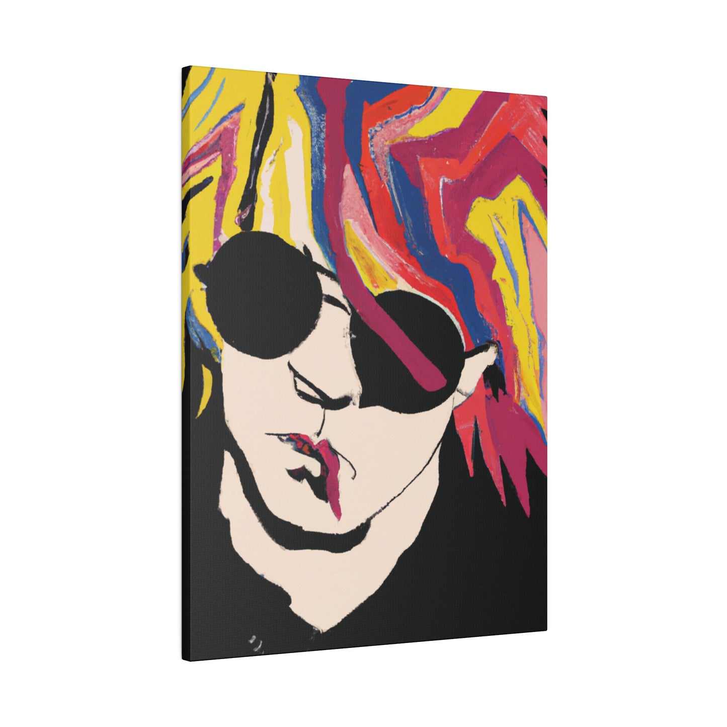 4112A - Rockstar Painting Print | Face | Abstract | Poster | Home Decor | Wall Art | Music Art | Canvas