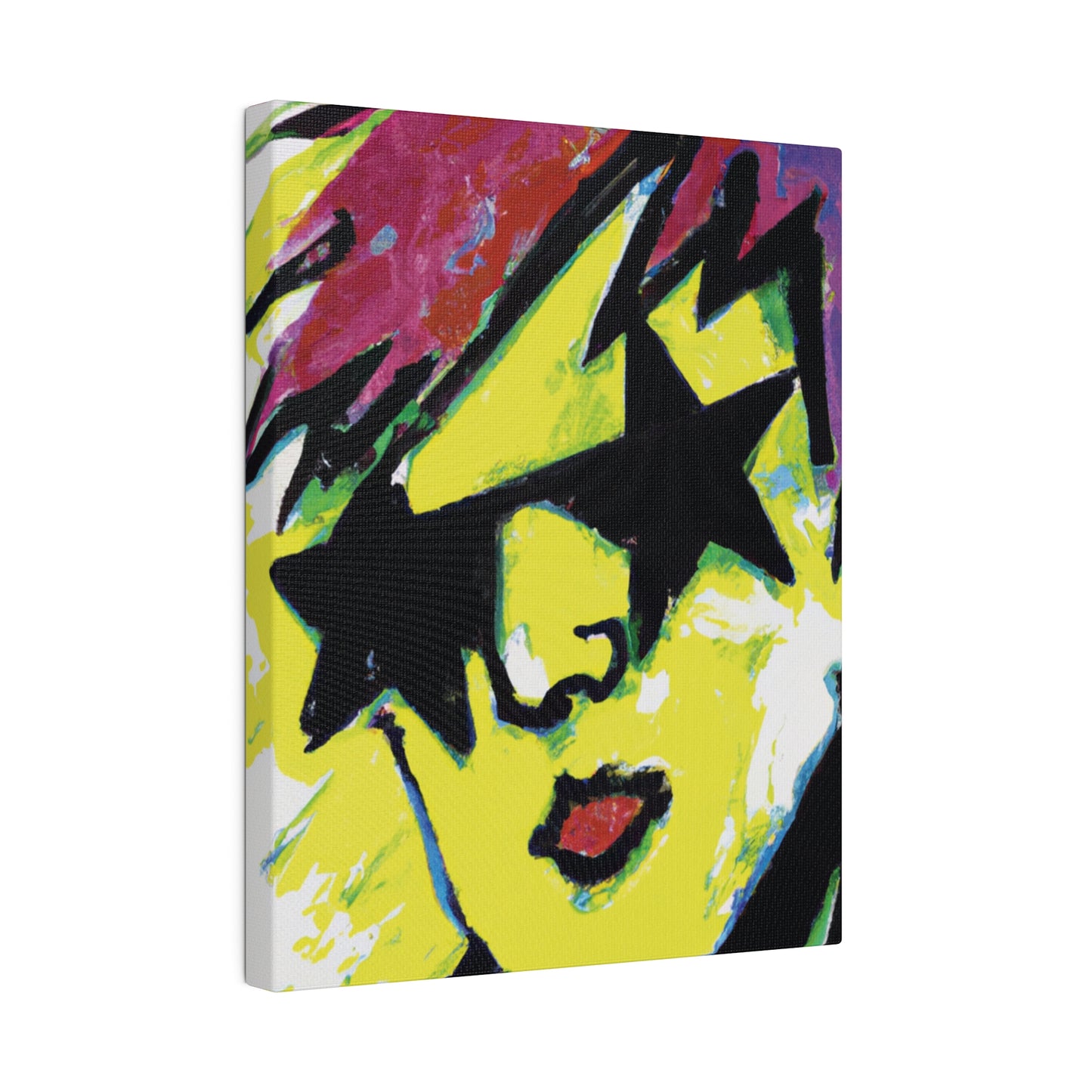 7497H - Rockstar Painting Print | Face | Abstract | Poster | Home Decor | Wall Art | Music Art | Canvas