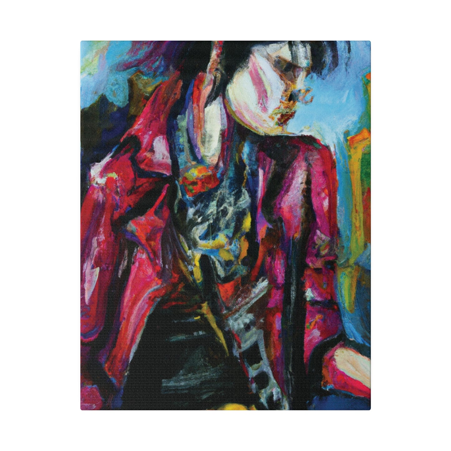 7152R - Rockstar Oil Painting Style Print | Poster | Home Decor | Wall Art | Music Art | Canvas