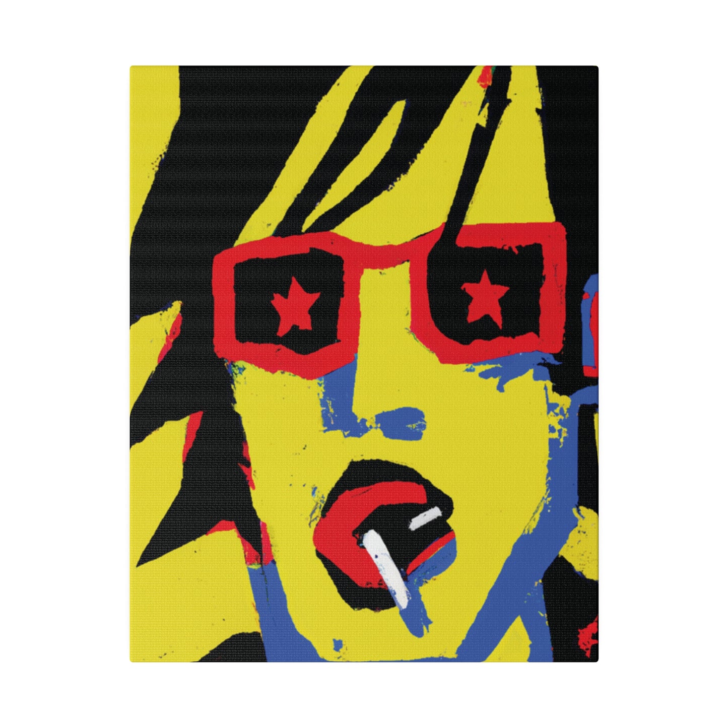 4745B - Rockstar Painting Print | Face | Abstract | Poster | Home Decor | Wall Art | Music Art | Canvas