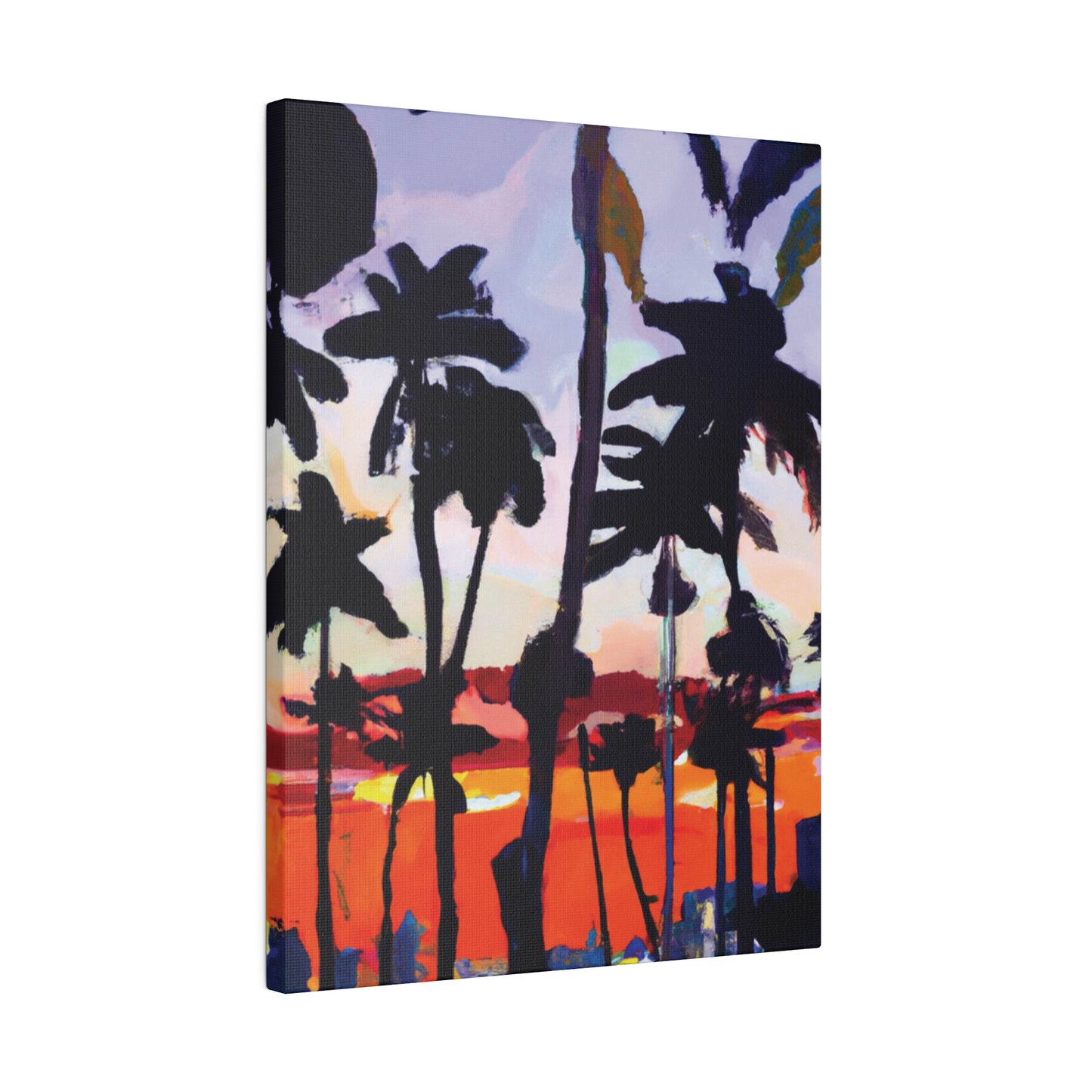 4161D - Miami Beach Sunset Painting Print | Miami | Beach | Sunset | Poster | Home Decor | Wall Art | Canvas