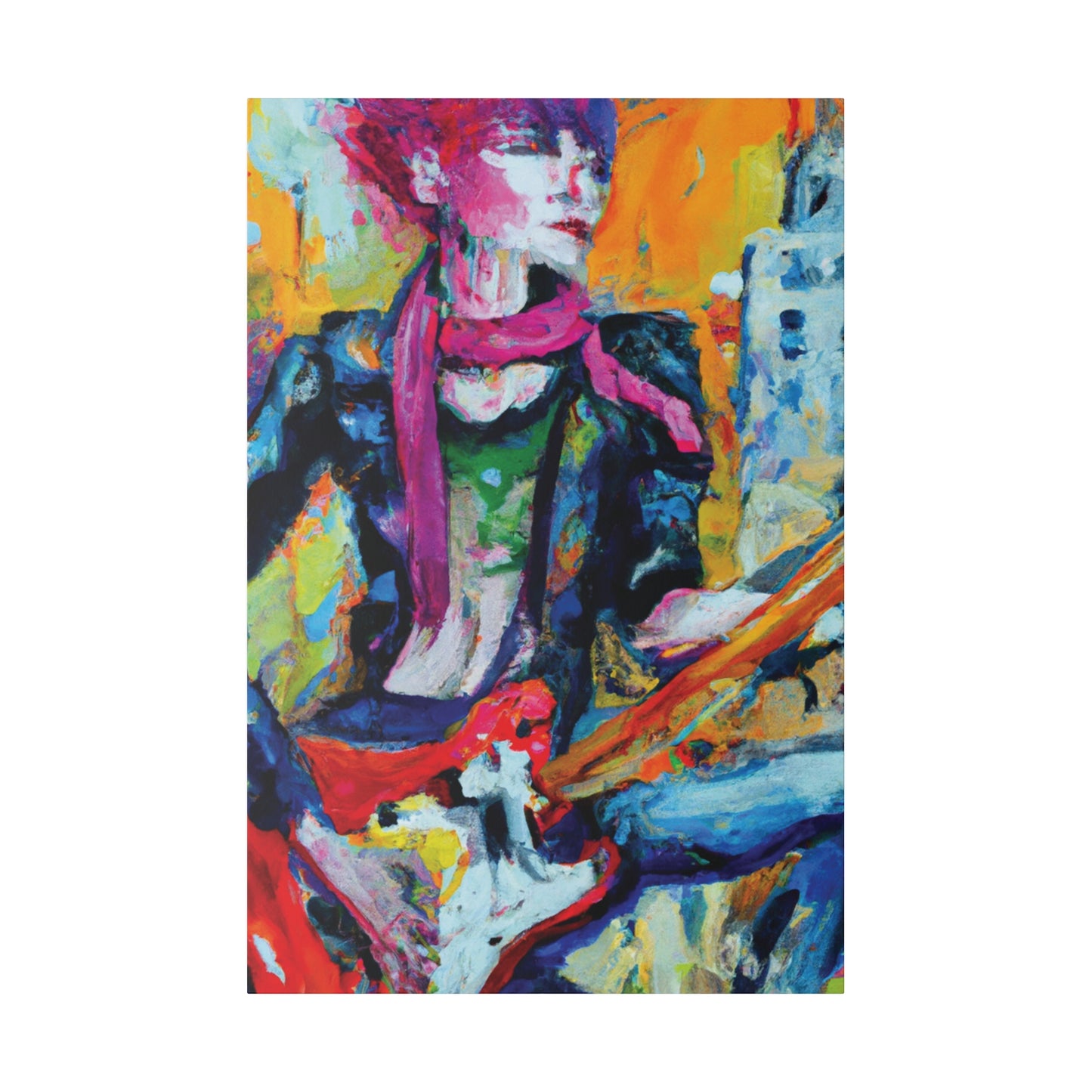 2736R - Rockstar Oil Painting Style Print | Poster | Home Decor | Wall Art | Music Art | Canvas