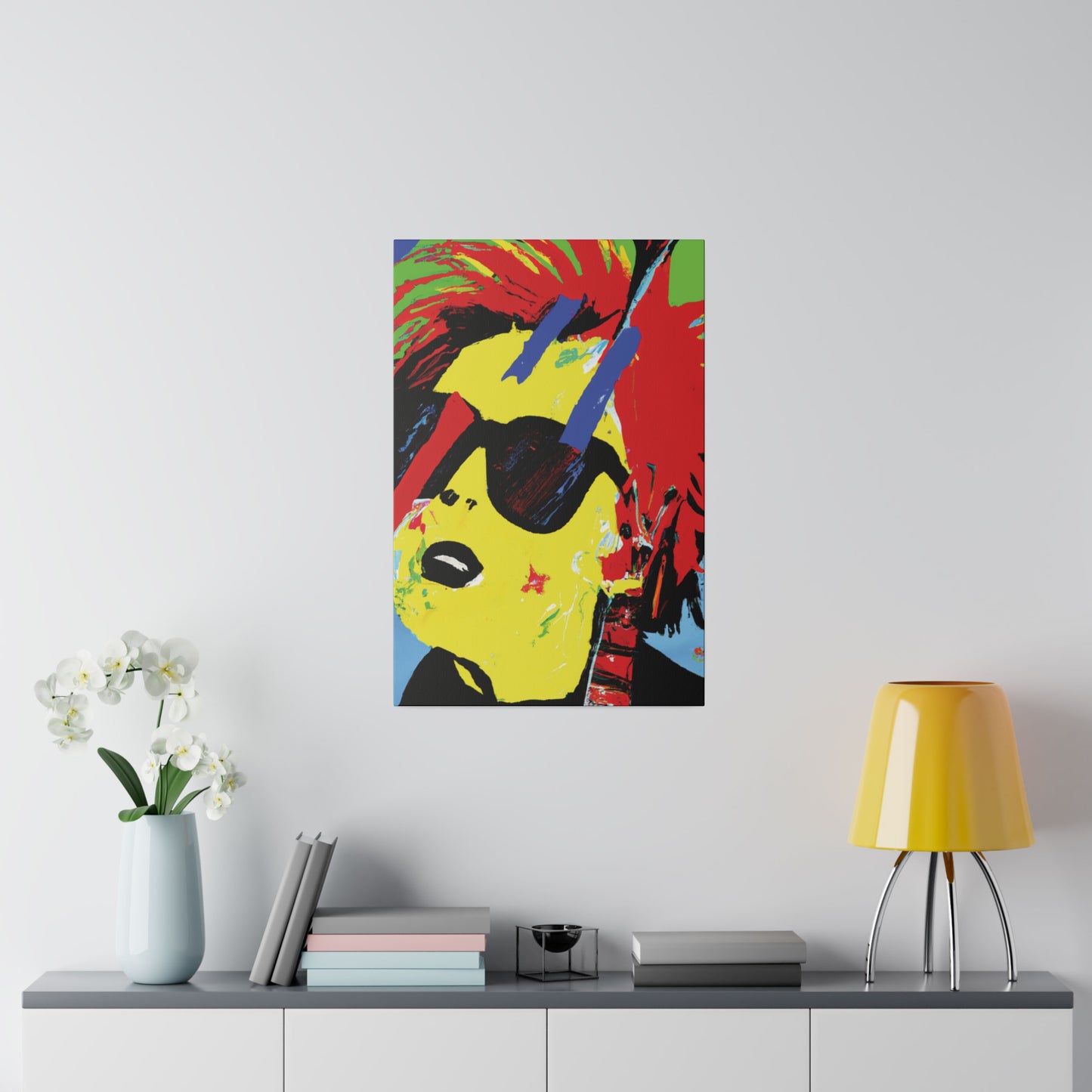 7482U - Rockstar Painting Print | Face | Abstract | Poster | Home Decor | Wall Art | Music Art | Canvas