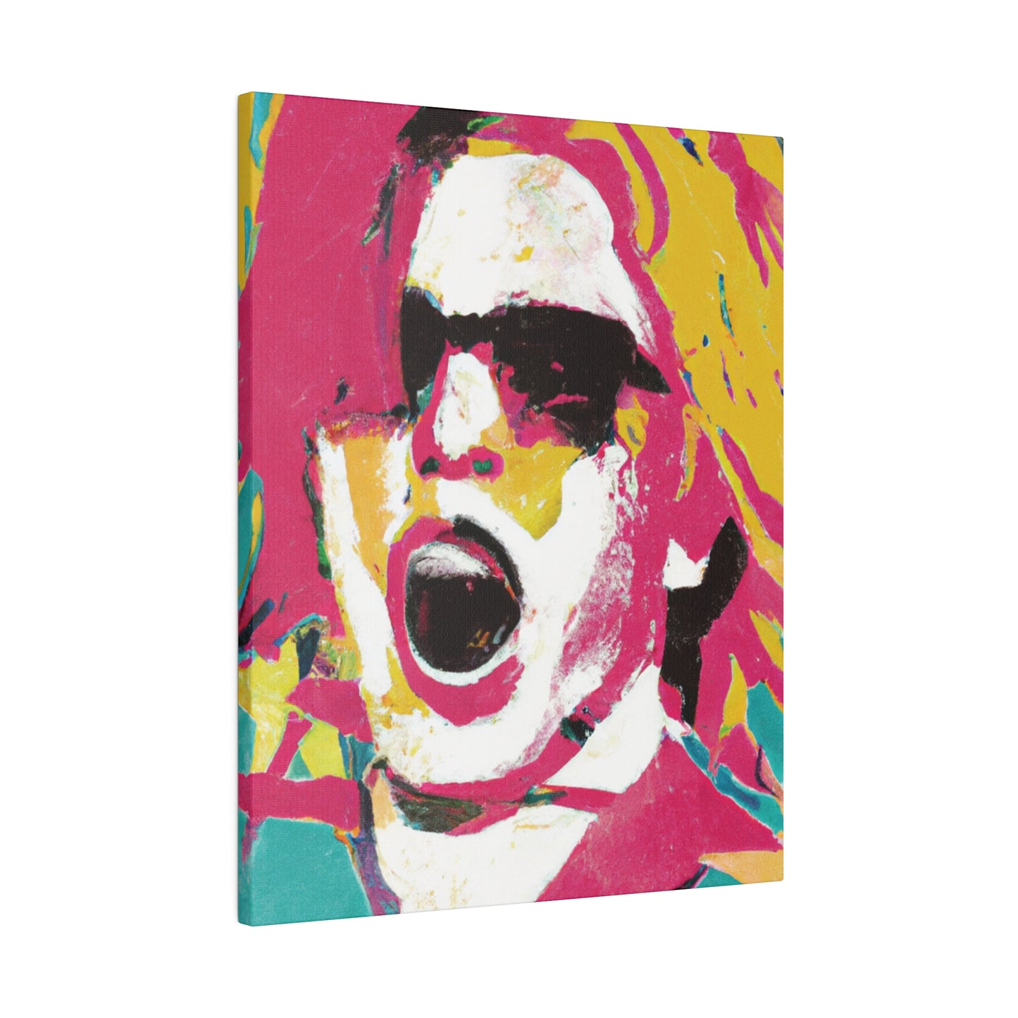 9342P - Rockstar Painting Print | Face | Abstract | Poster | Home Decor | Wall Art | Music Art | Canvas