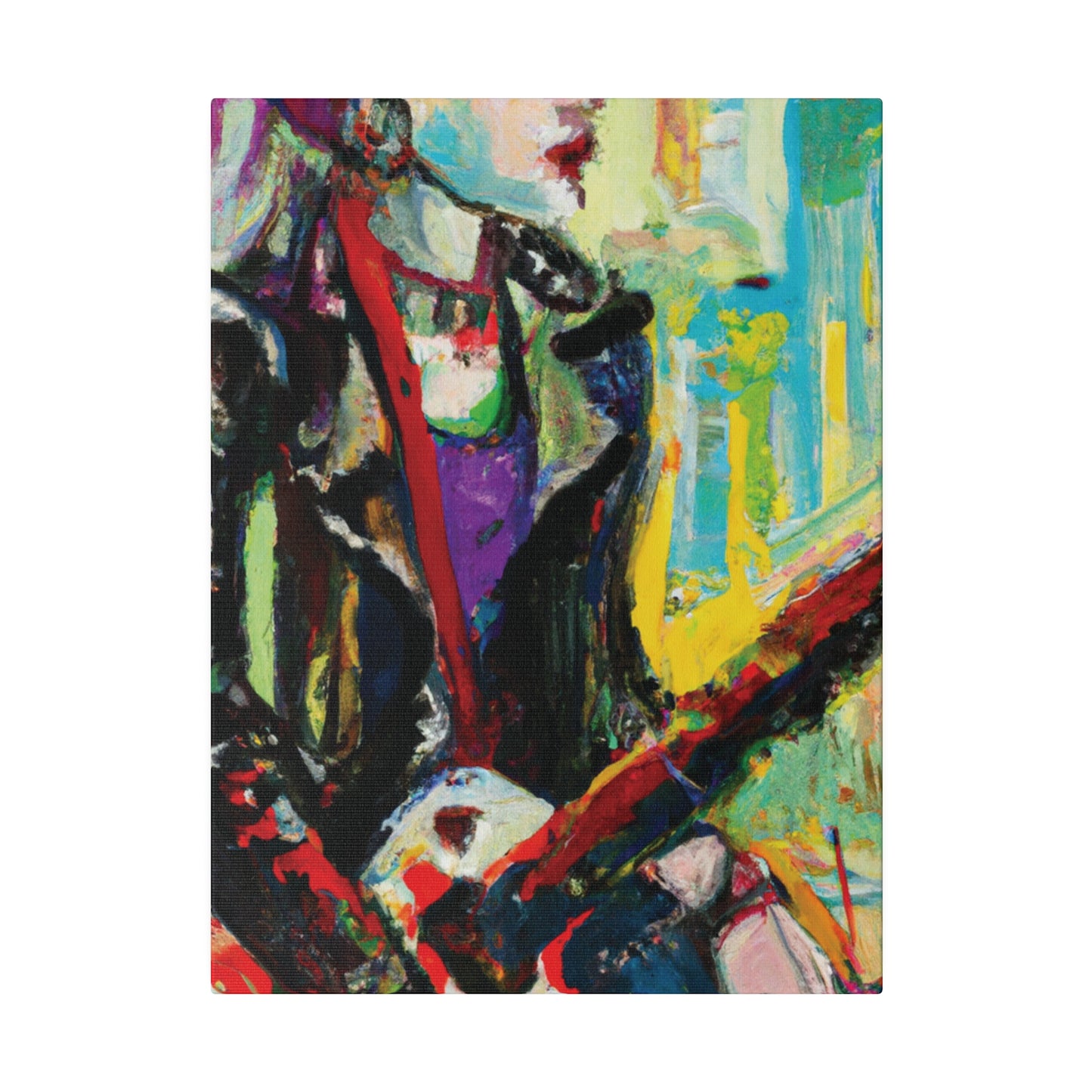 4247P - Rockstar Oil Painting Style Print | Poster | Home Decor | Wall Art | Music Art | Canvas