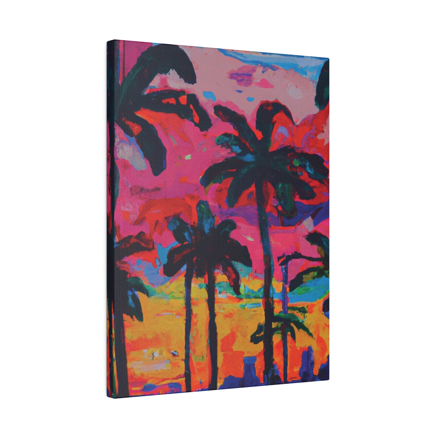 2821A - Miami Beach Sunset Painting Print | Miami | Beach | Sunset | Poster | Home Decor | Wall Art | Canvas