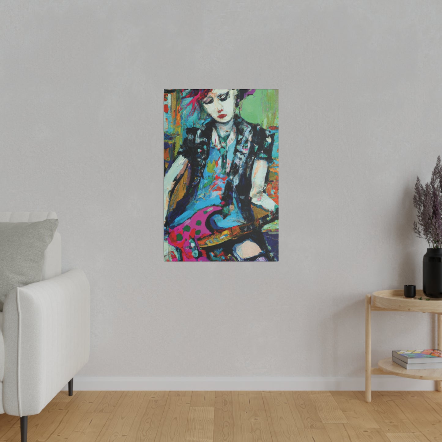 8725A - Rockstar Oil Painting Style Print | Poster | Home Decor | Wall Art | Music Art | Canvas