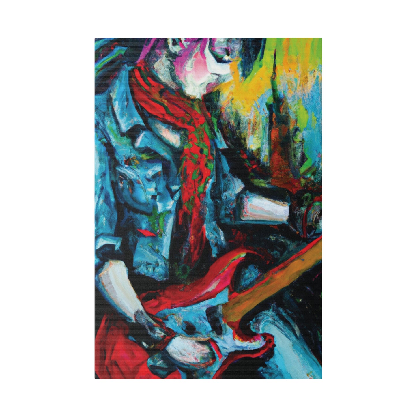 8367D - Rockstar Oil Painting Style Print | Poster | Home Decor | Wall Art | Music Art | Canvas