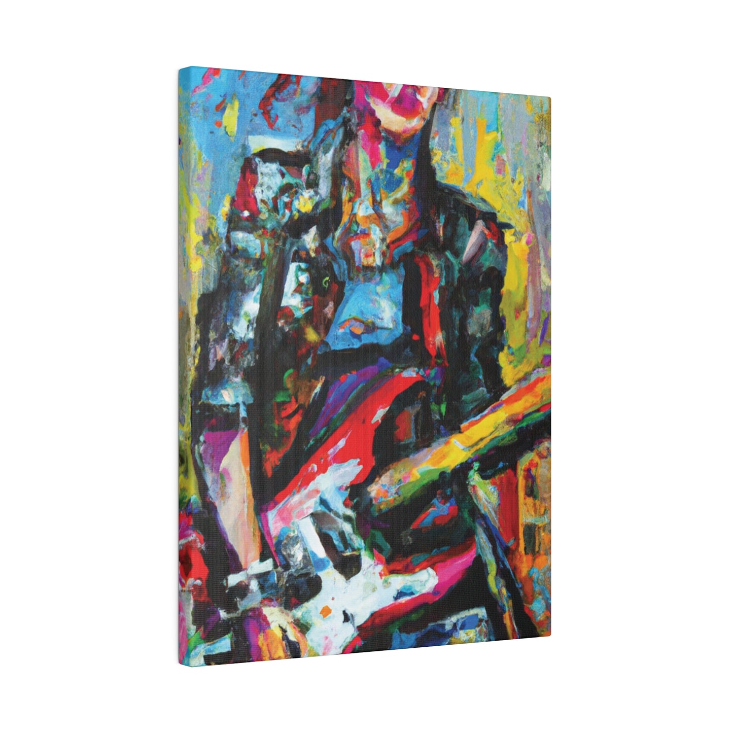 9010O - Rockstar Oil Painting Style Print | Poster | Home Decor | Wall Art | Music Art | Canvas