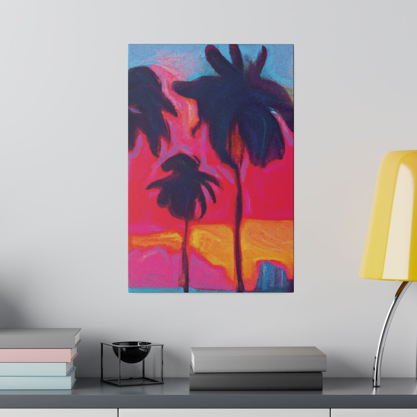 4879H - Miami Beach Sunset Painting Print | Miami | Beach | Sunset | Poster | Home Decor | Wall Art | Canvas