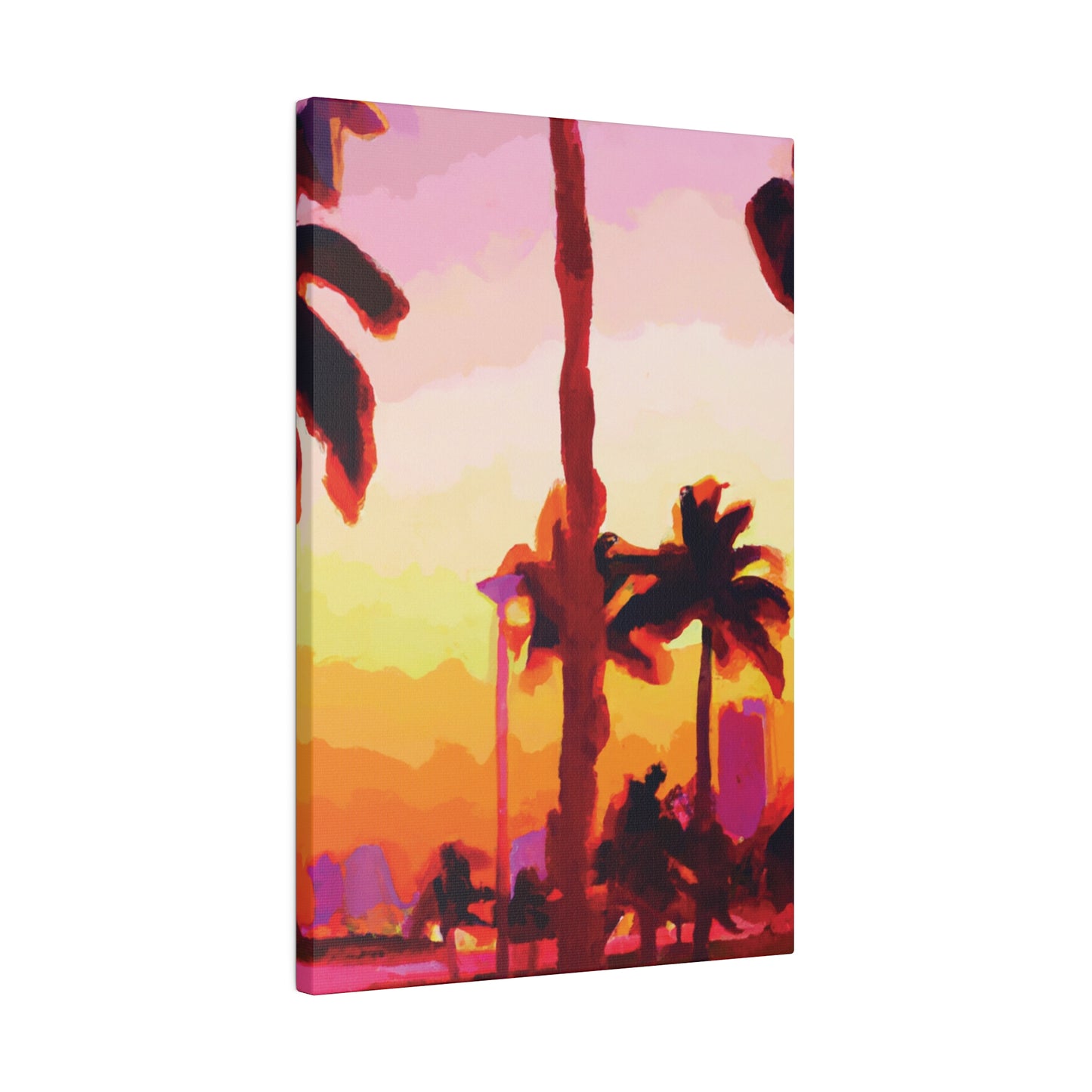 7016Q - Miami Beach Sunset Painting Print | Miami | Beach | Sunset | Poster | Home Decor | Wall Art | Canvas