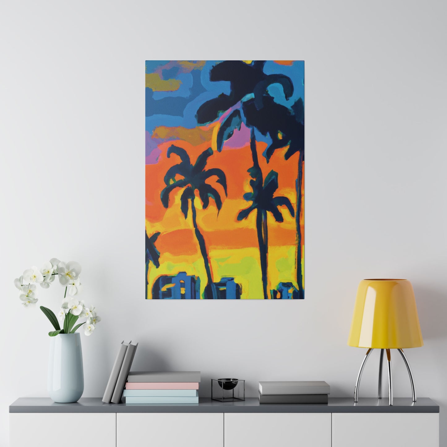 5462R - Miami Beach Sunset Painting Print | Miami | Beach | Sunset | Poster | Home Decor | Wall Art | Canvas