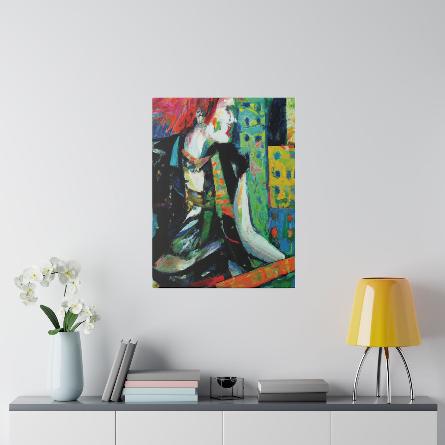 8726V - Rockstar Oil Painting Style Print | Poster | Home Decor | Wall Art | Music Art | Canvas