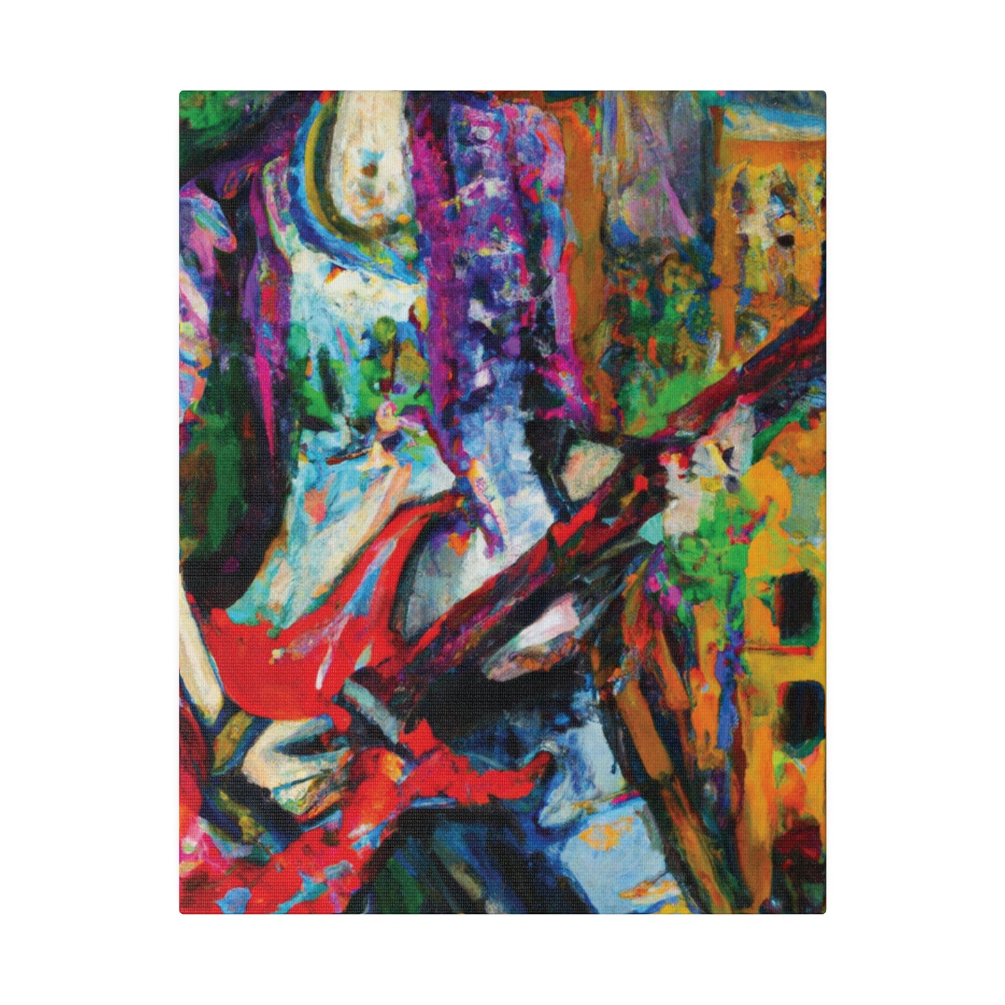 8263J - Rockstar Oil Painting Style Print | Poster | Home Decor | Wall Art | Music Art | Canvas