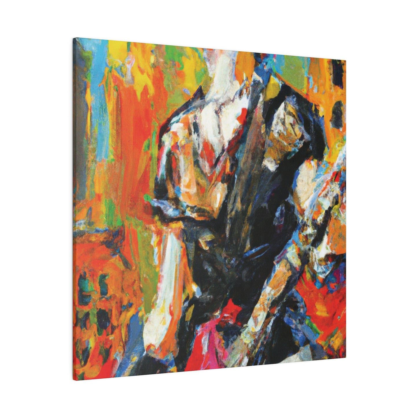 5867V - Rockstar Oil Painting Style Print | Poster | Home Decor | Wall Art | Music Art | Canvas