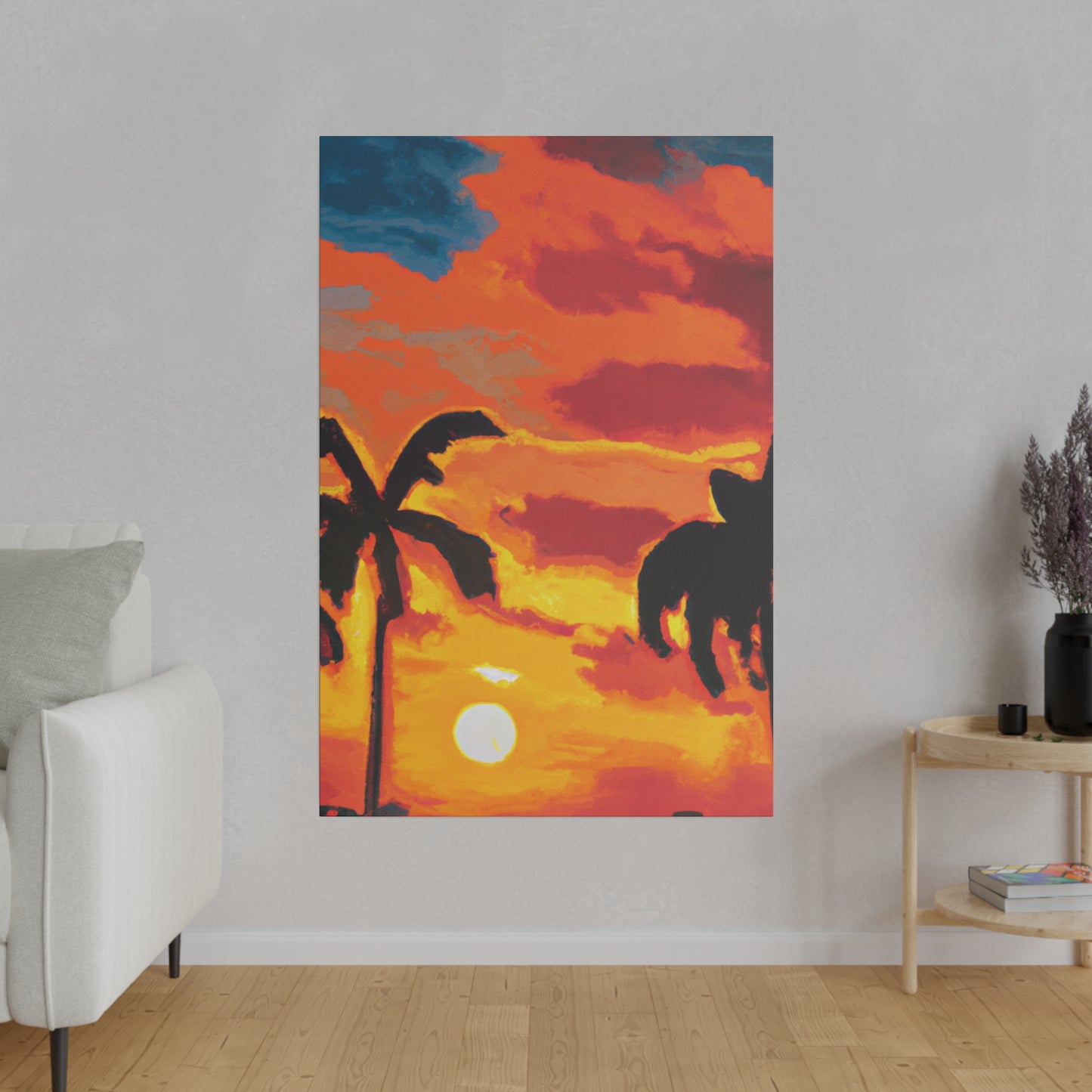 497L - Miami Beach Sunset Painting Print | Miami | Beach | Sunset | Poster | Home Decor | Wall Art | Canvas