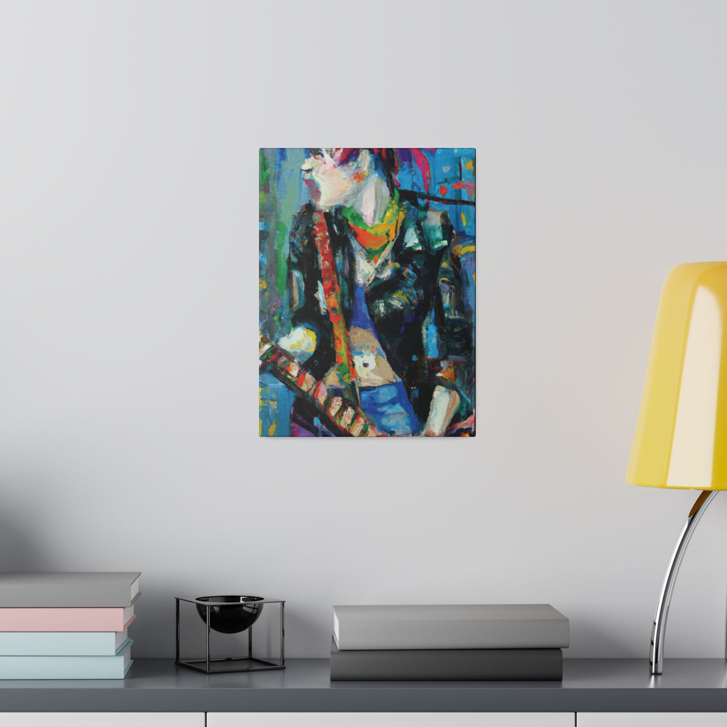 3601F - Rockstar Oil Painting Style Print | Poster | Home Decor | Wall Art | Music Art | Canvas