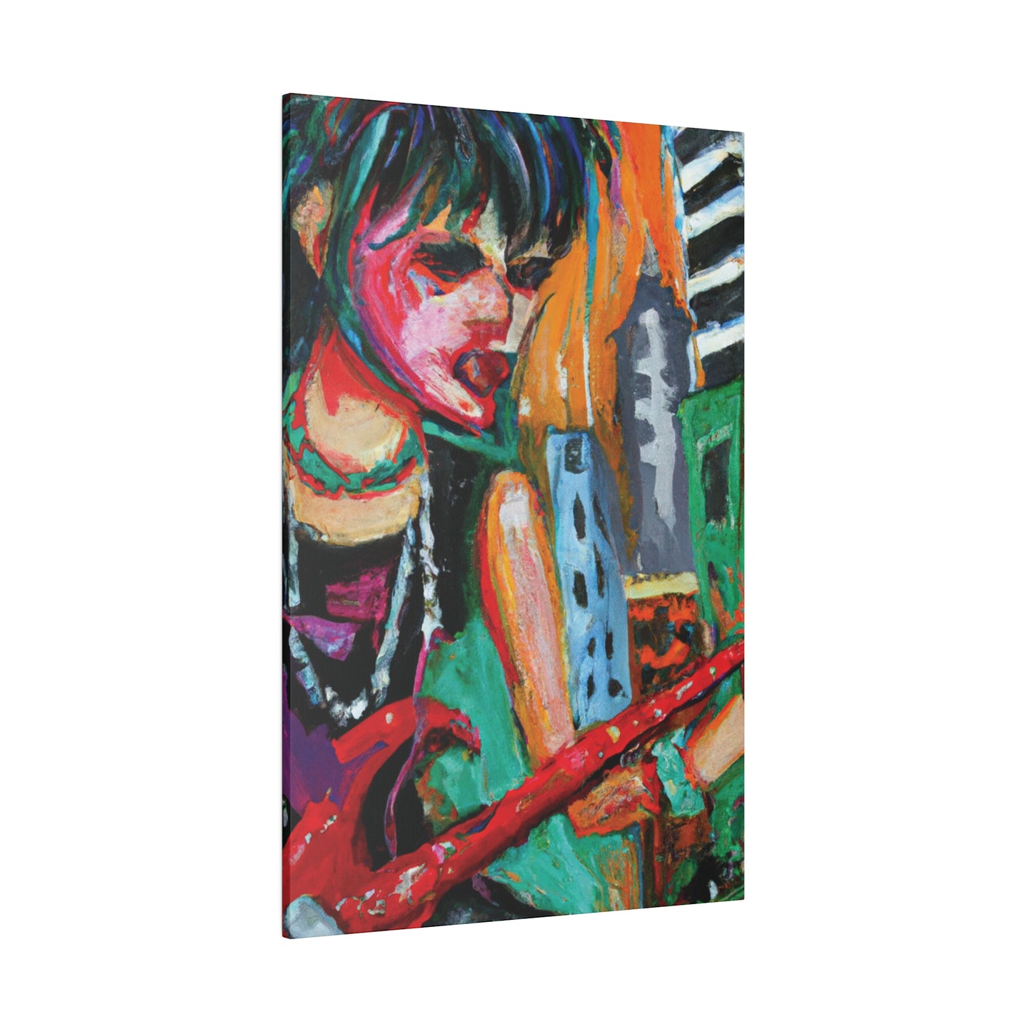 1744R - Rockstar Oil Painting Style Print | Poster | Home Decor | Wall Art | Music Art | Canvas