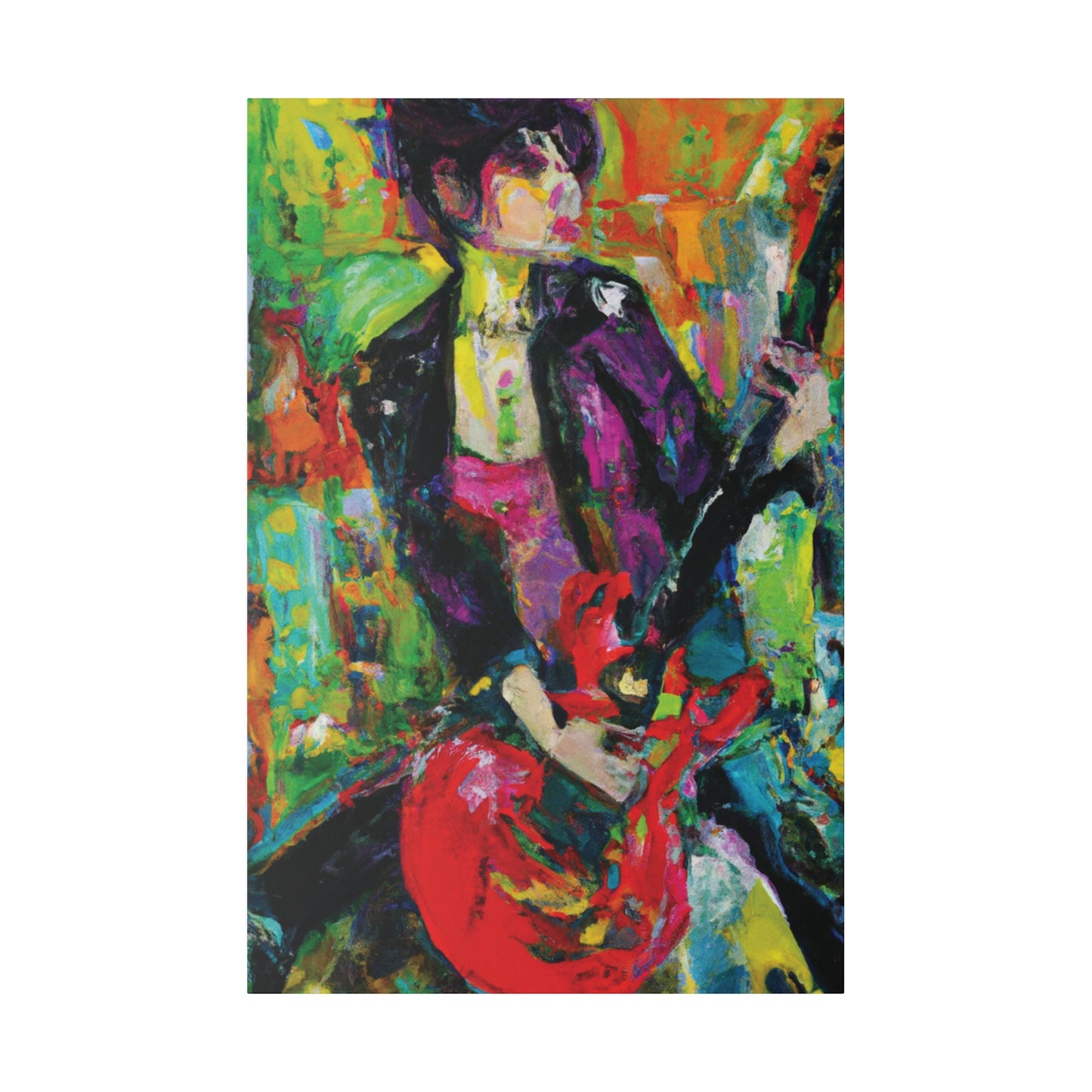 323O - Rockstar Oil Painting Style Print | Poster | Home Decor | Wall Art | Music Art | Canvas