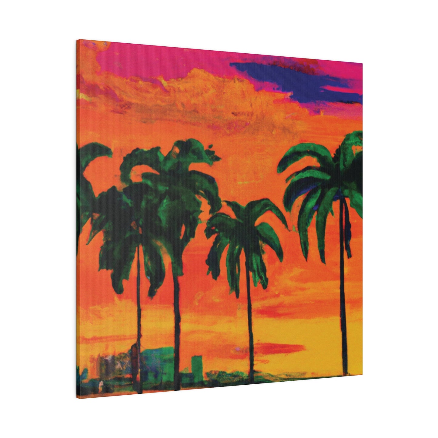 7389Y - Miami Beach Sunset Painting Print | Miami | Beach | Sunset | Poster | Home Decor | Wall Art | Canvas