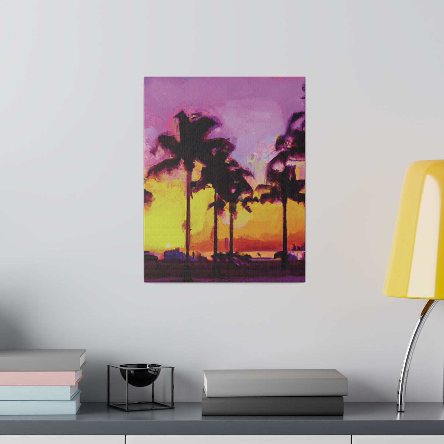 3958L - Miami Beach Sunset Painting Print | Miami | Beach | Sunset | Poster | Home Decor | Wall Art | Canvas