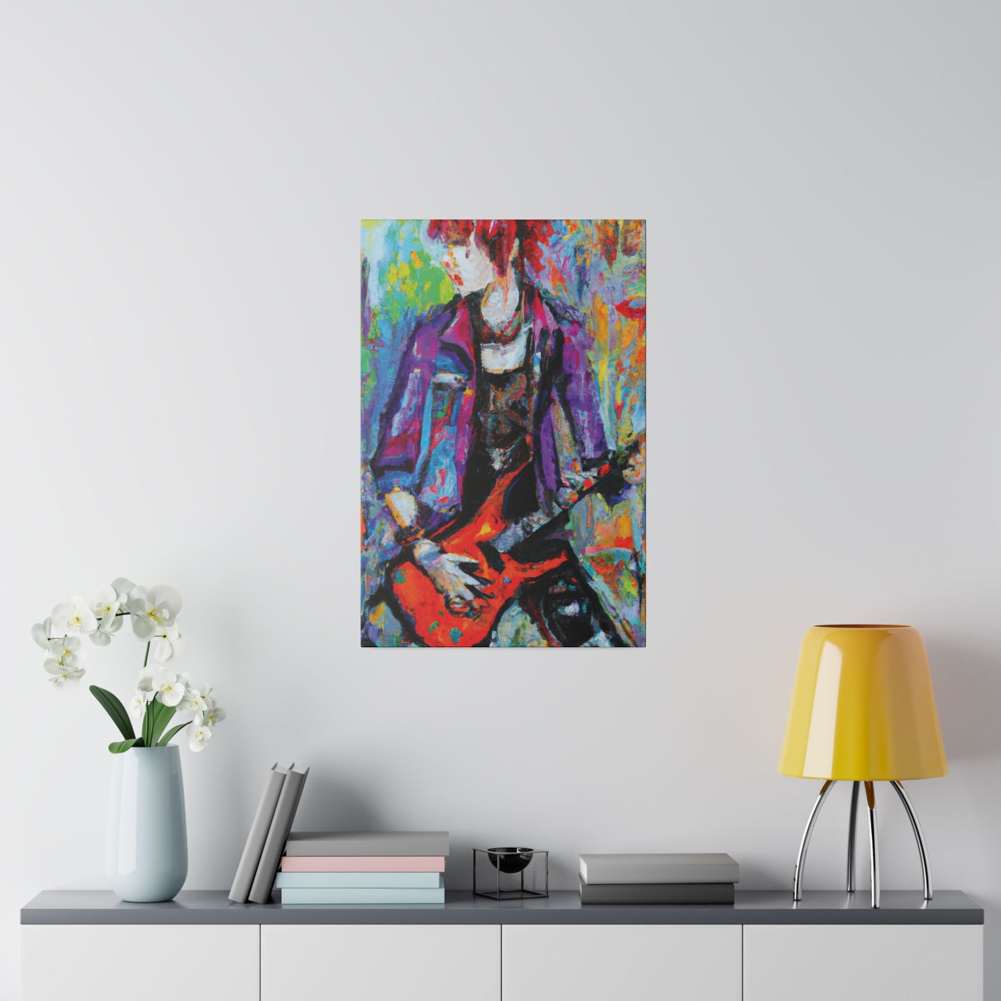 3123Q - Rockstar Oil Painting Style Print | Poster | Home Decor | Wall Art | Music Art | Canvas