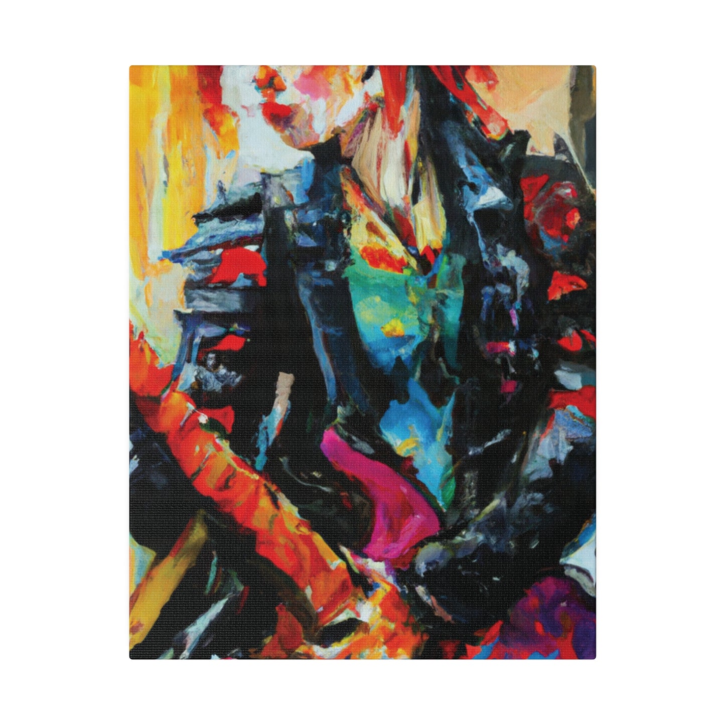 8596X - Rockstar Oil Painting Style Print | Poster | Home Decor | Wall Art | Music Art | Canvas