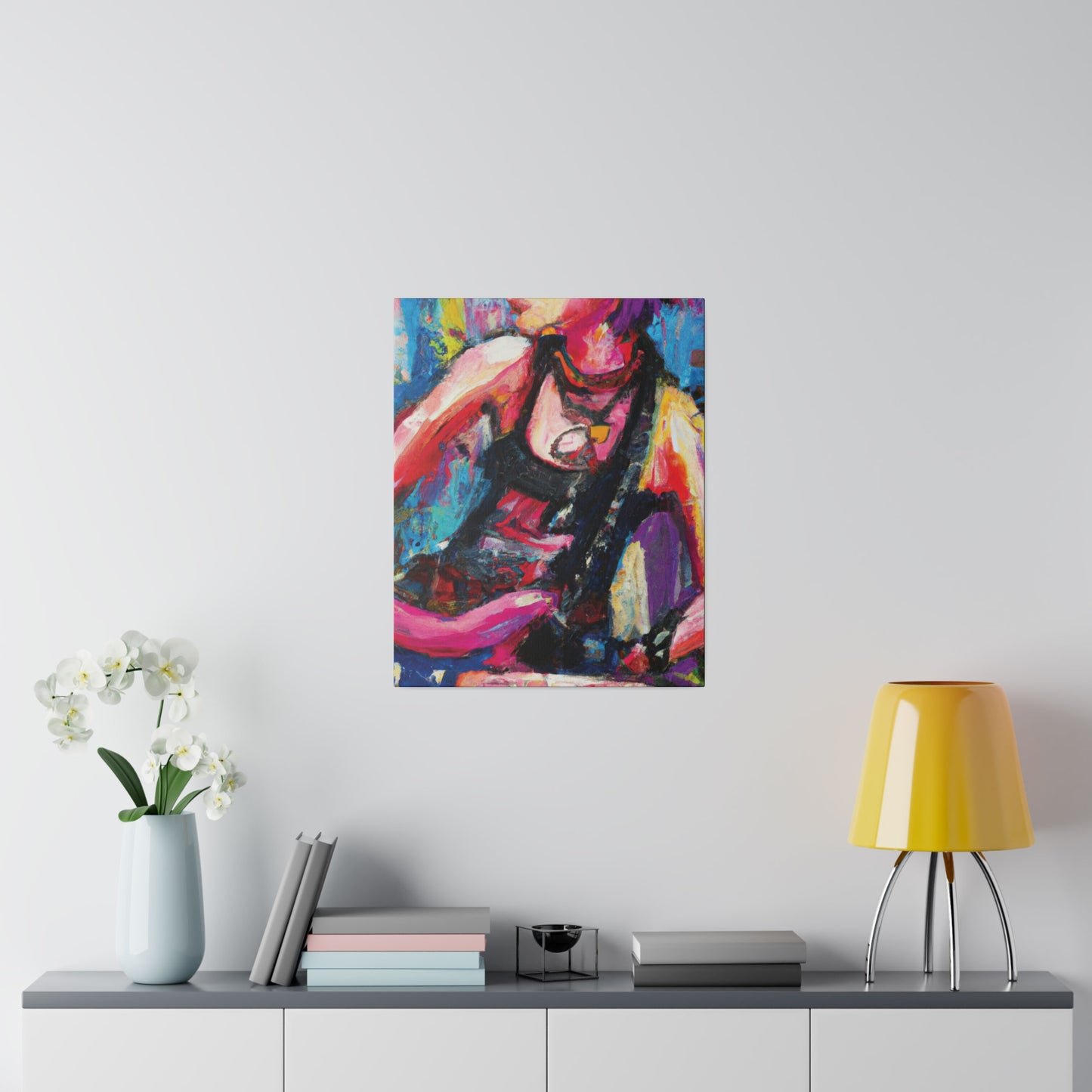 7793Y - Rockstar Oil Painting Style Print | Poster | Home Decor | Wall Art | Music Art | Canvas