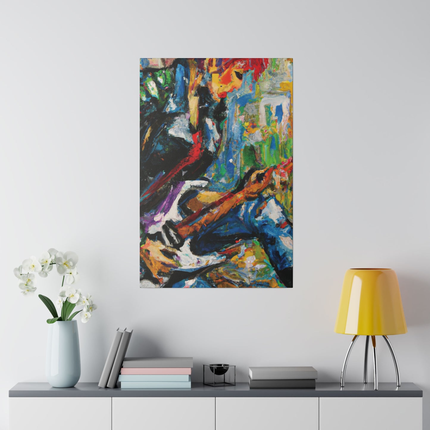 3375X - Rockstar Oil Painting Style Print | Poster | Home Decor | Wall Art | Music Art | Canvas