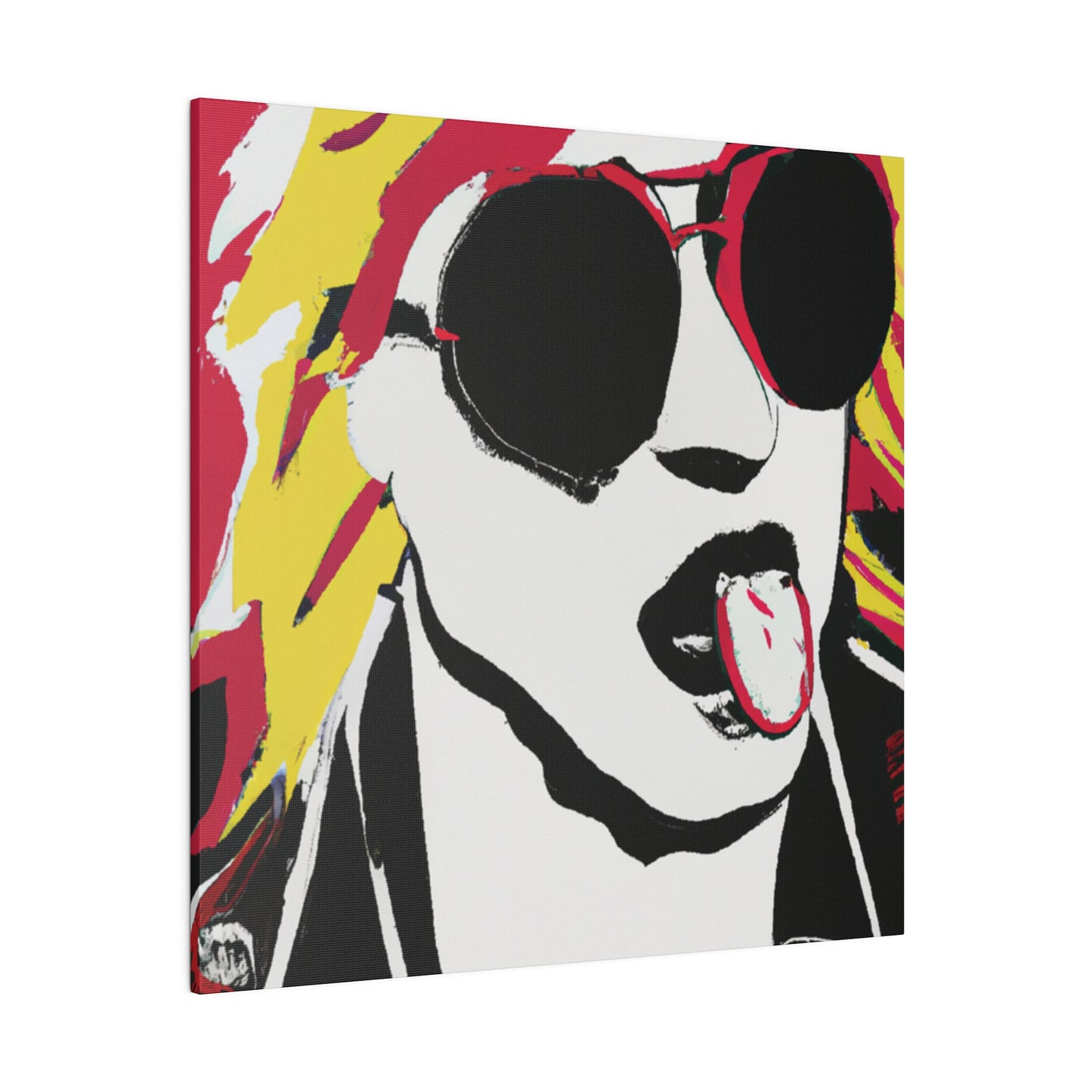 4851A - Rockstar Painting Print | Face | Abstract | Poster | Home Decor | Wall Art | Music Art | Canvas