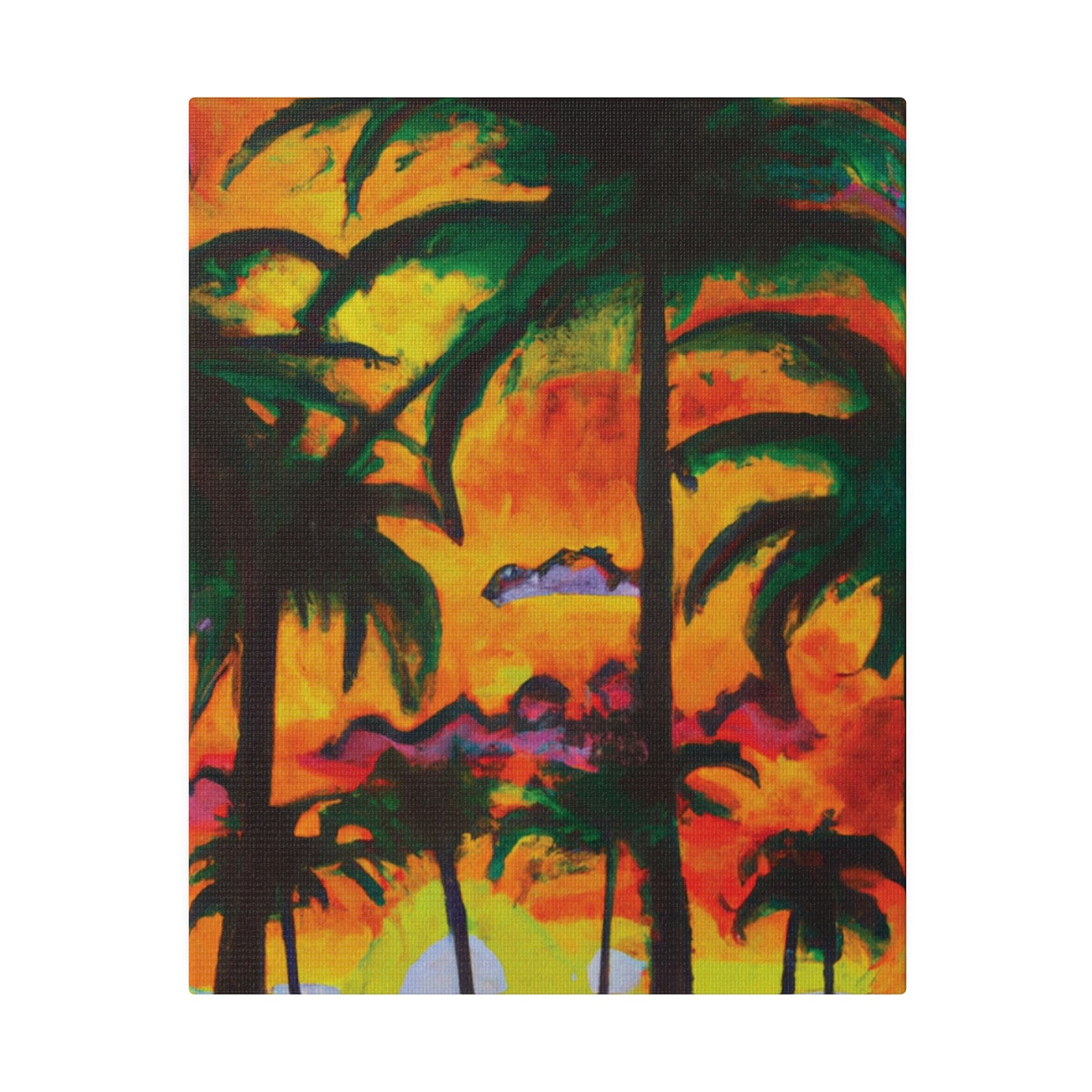 5820T - Miami Beach Sunset Painting Print | Miami | Beach | Sunset | Poster | Home Decor | Wall Art | Canvas