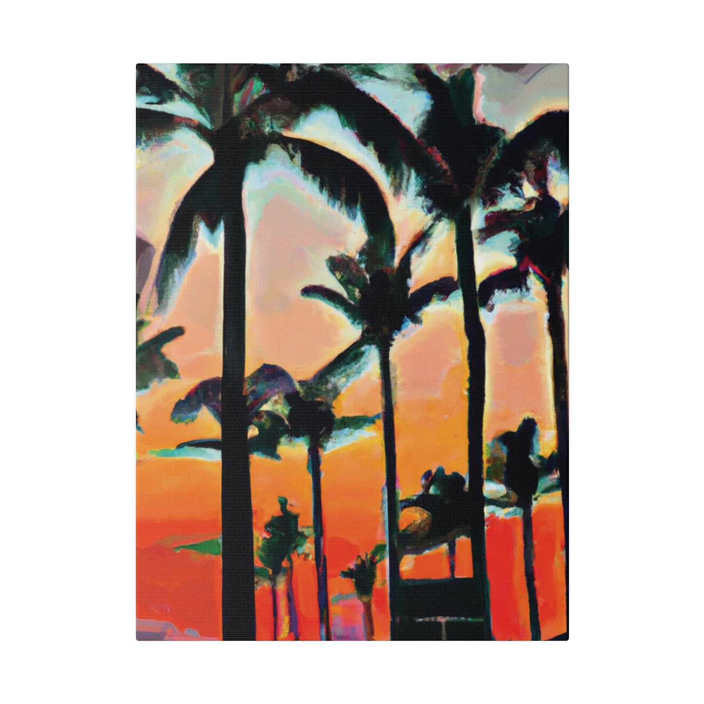 4891A - Miami Beach Sunset Painting Print | Miami | Beach | Sunset | Poster | Home Decor | Wall Art | Canvas