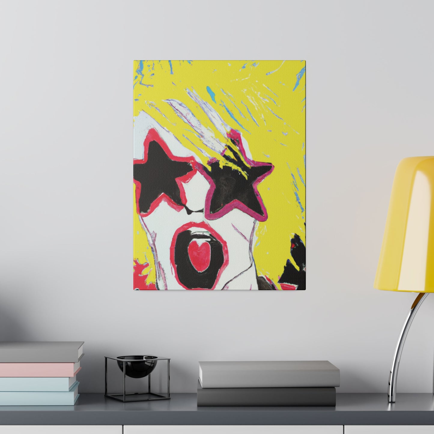 6256G - Rockstar Painting Print | Face | Abstract | Poster | Home Decor | Wall Art | Music Art | Canvas