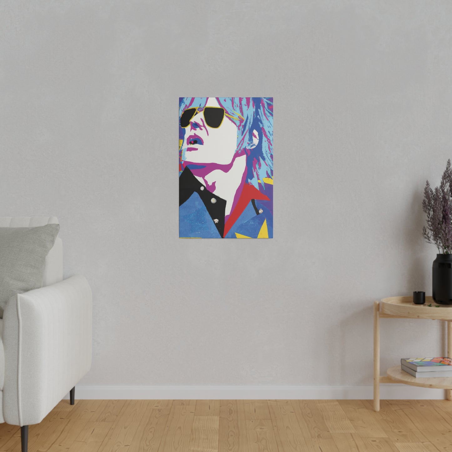 2808M - Rockstar Painting Print | Face | Abstract | Poster | Home Decor | Wall Art | Music Art | Canvas