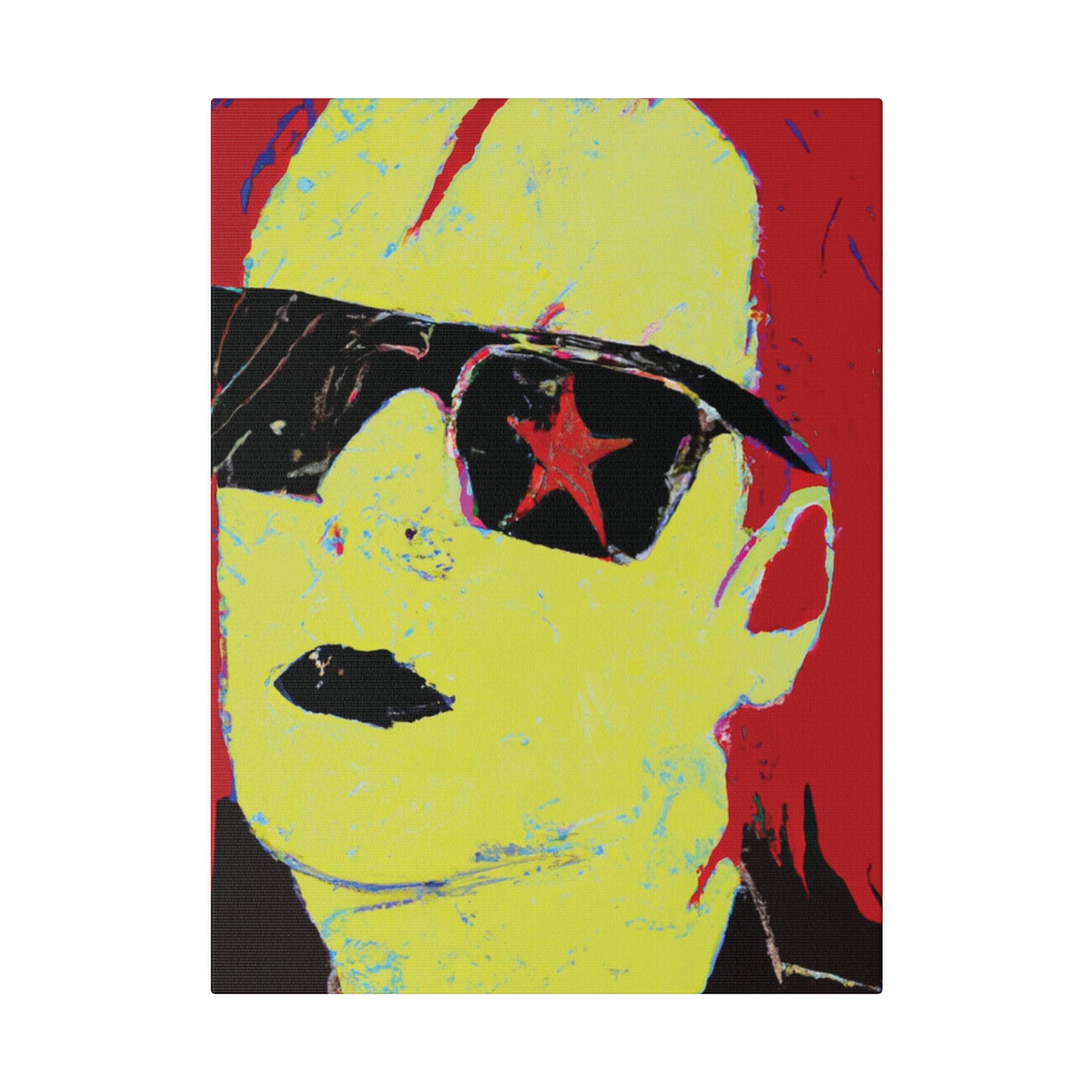 4792S - Rockstar Painting Print | Face | Abstract | Poster | Home Decor | Wall Art | Music Art | Canvas