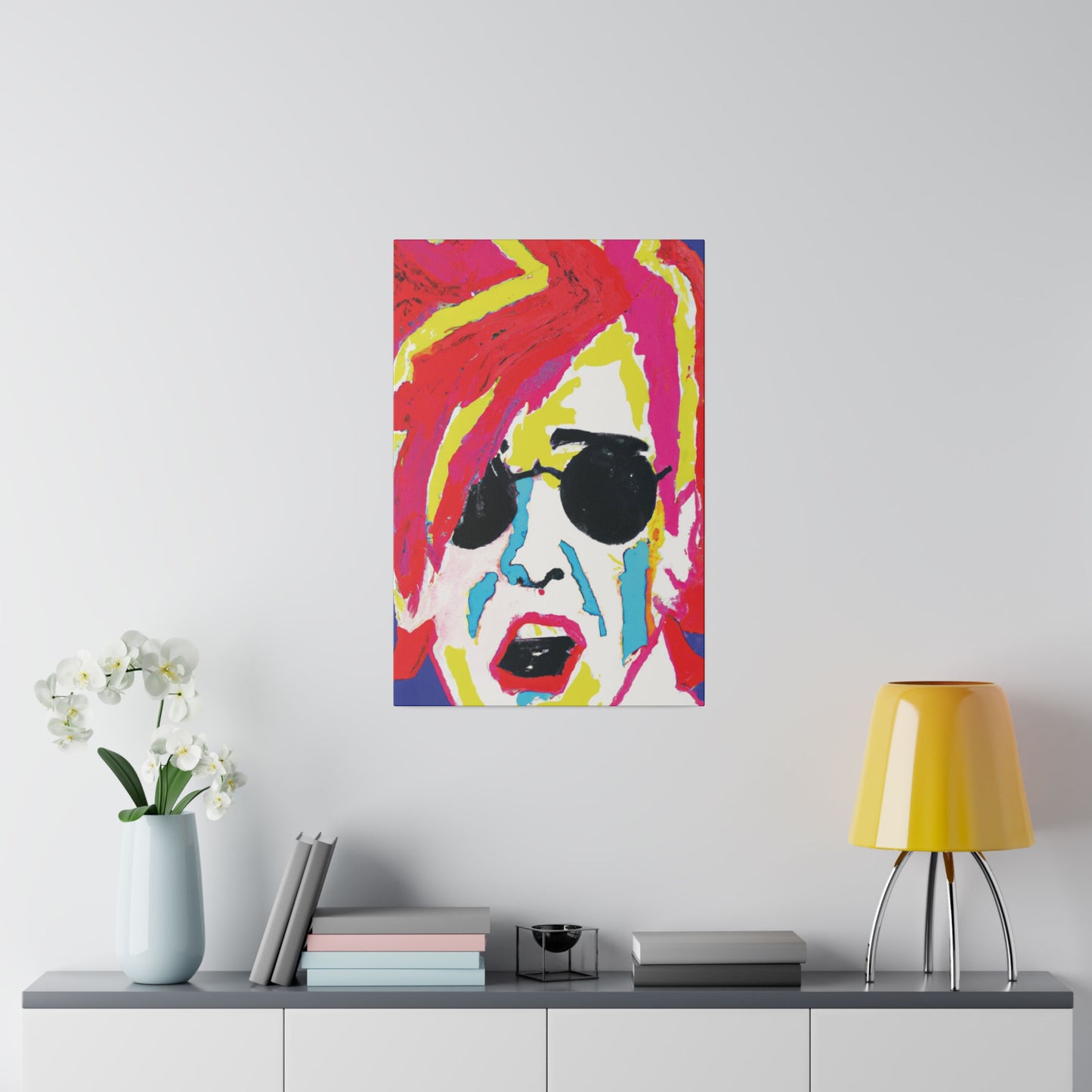 5397K - Rockstar Painting Print | Face | Abstract | Poster | Home Decor | Wall Art | Music Art | Canvas