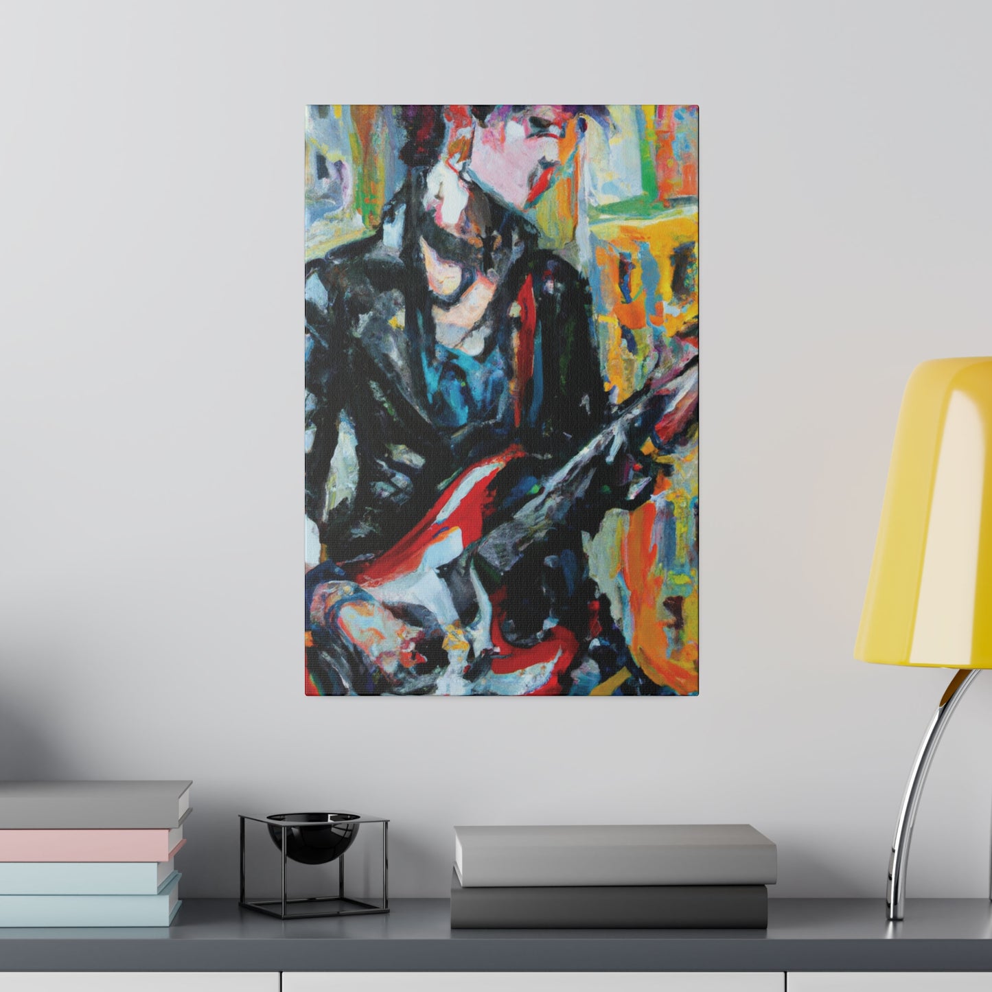 9646Q - Rockstar Oil Painting Style Print | Poster | Home Decor | Wall Art | Music Art | Canvas