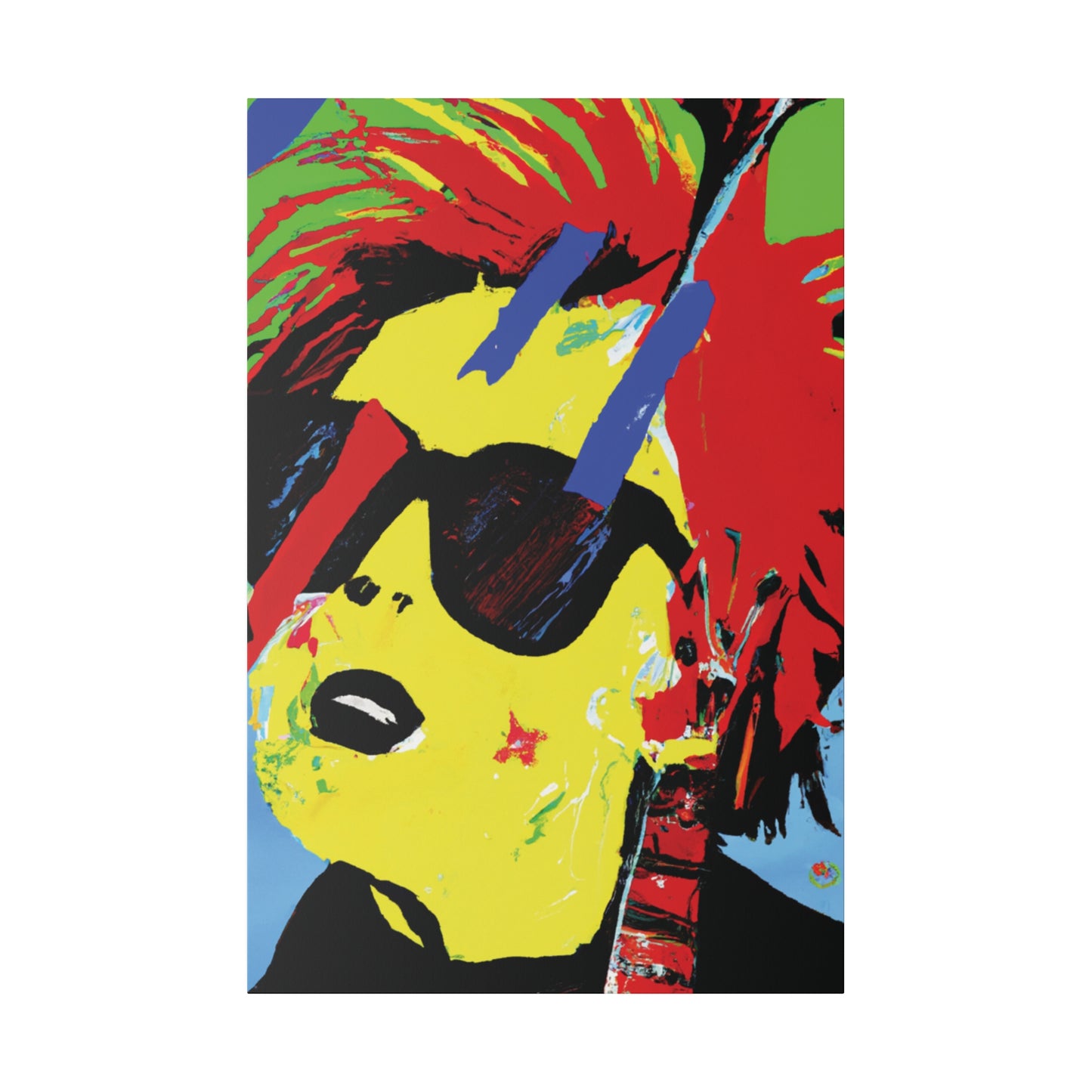 7482U - Rockstar Painting Print | Face | Abstract | Poster | Home Decor | Wall Art | Music Art | Canvas