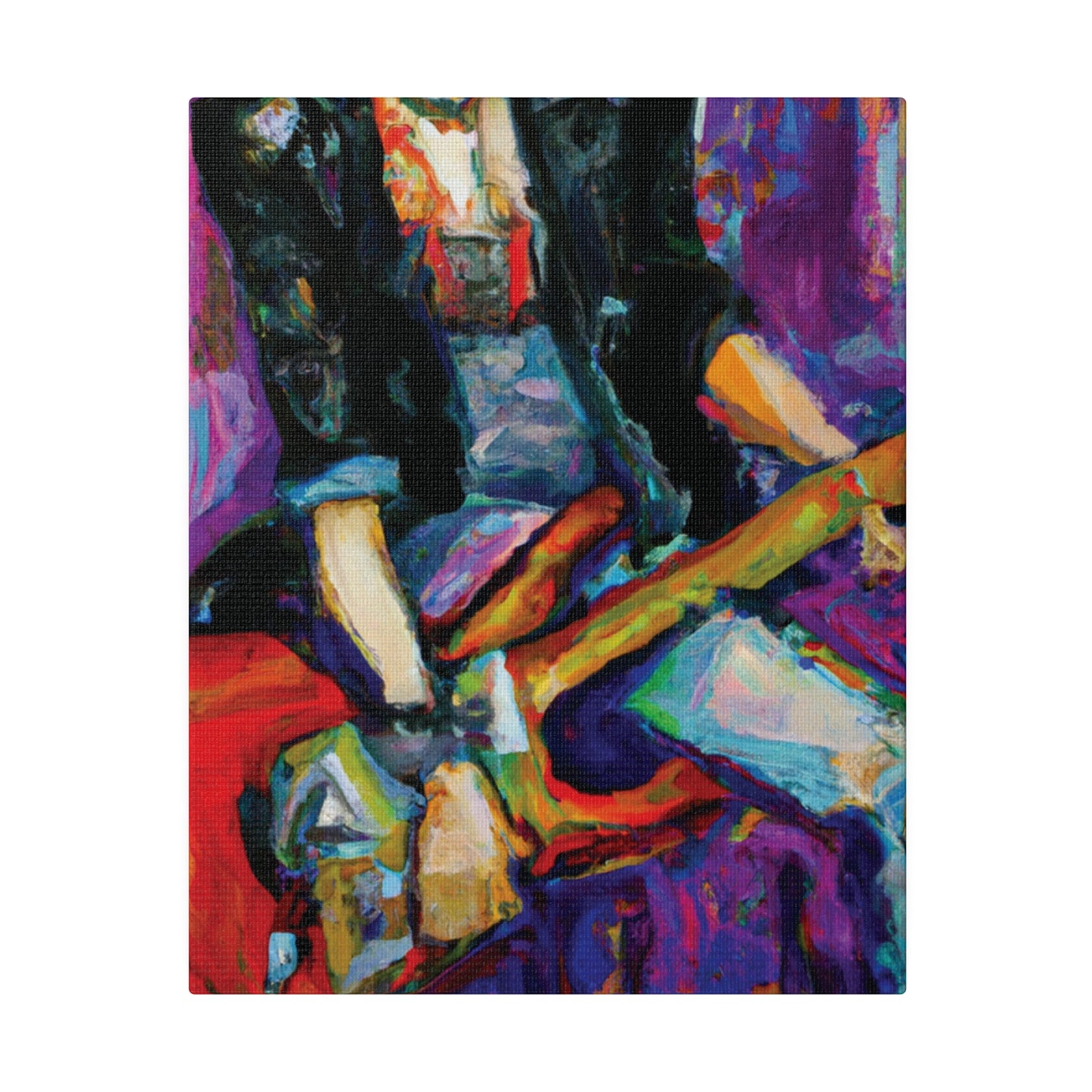 6268K - Rockstar Oil Painting Style Print | Poster | Home Decor | Wall Art | Music Art | Canvas