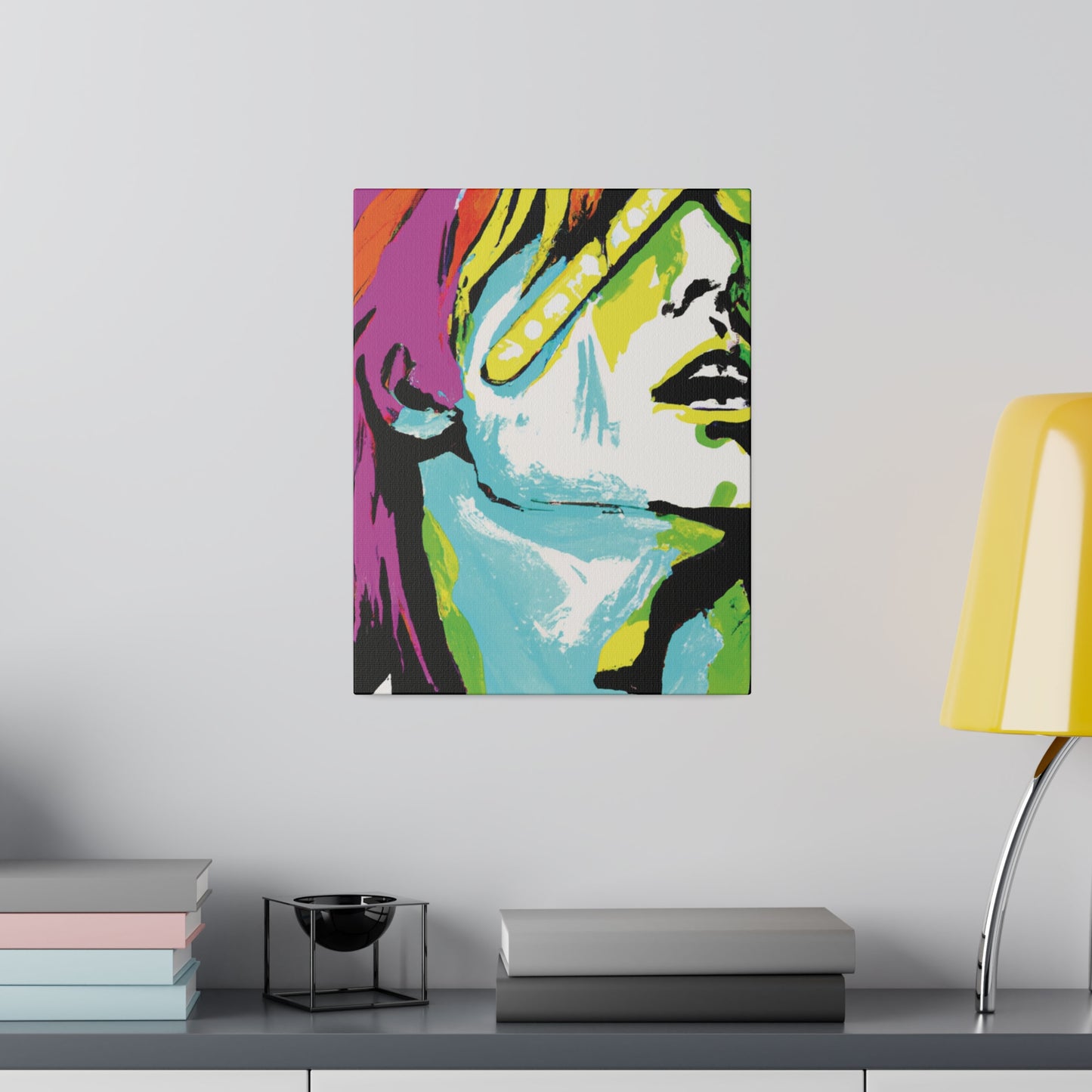 2120E - Rockstar Painting Print | Face | Abstract | Poster | Home Decor | Wall Art | Music Art | Canvas