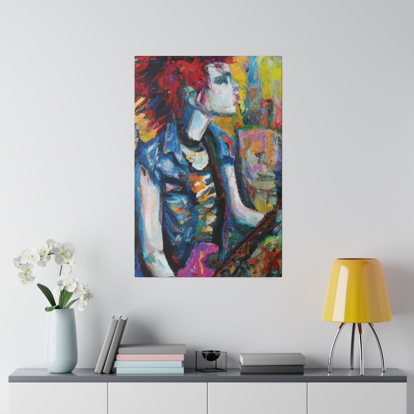 1964J - Rockstar Oil Painting Style Print | Poster | Home Decor | Wall Art | Music Art | Canvas