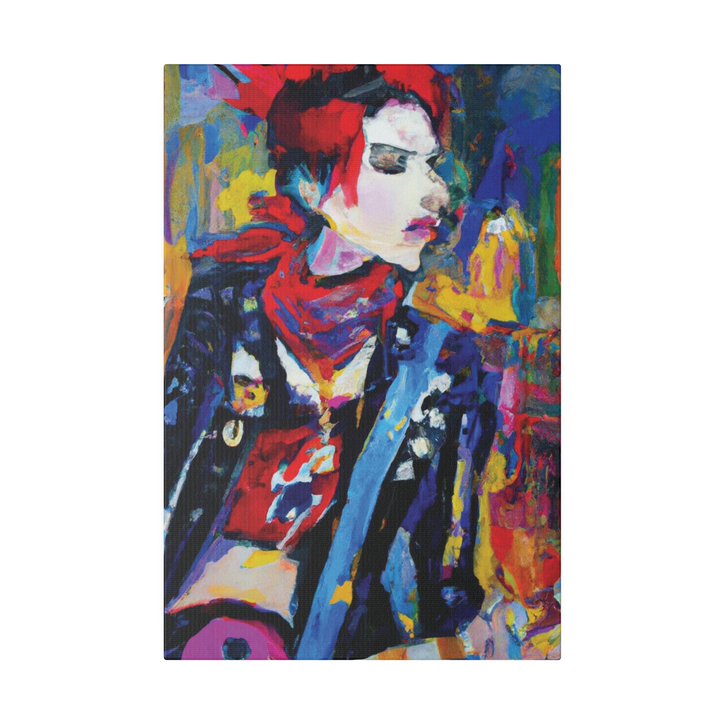 8996X - Rockstar Oil Painting Style Print | Poster | Home Decor | Wall Art | Music Art | Canvas