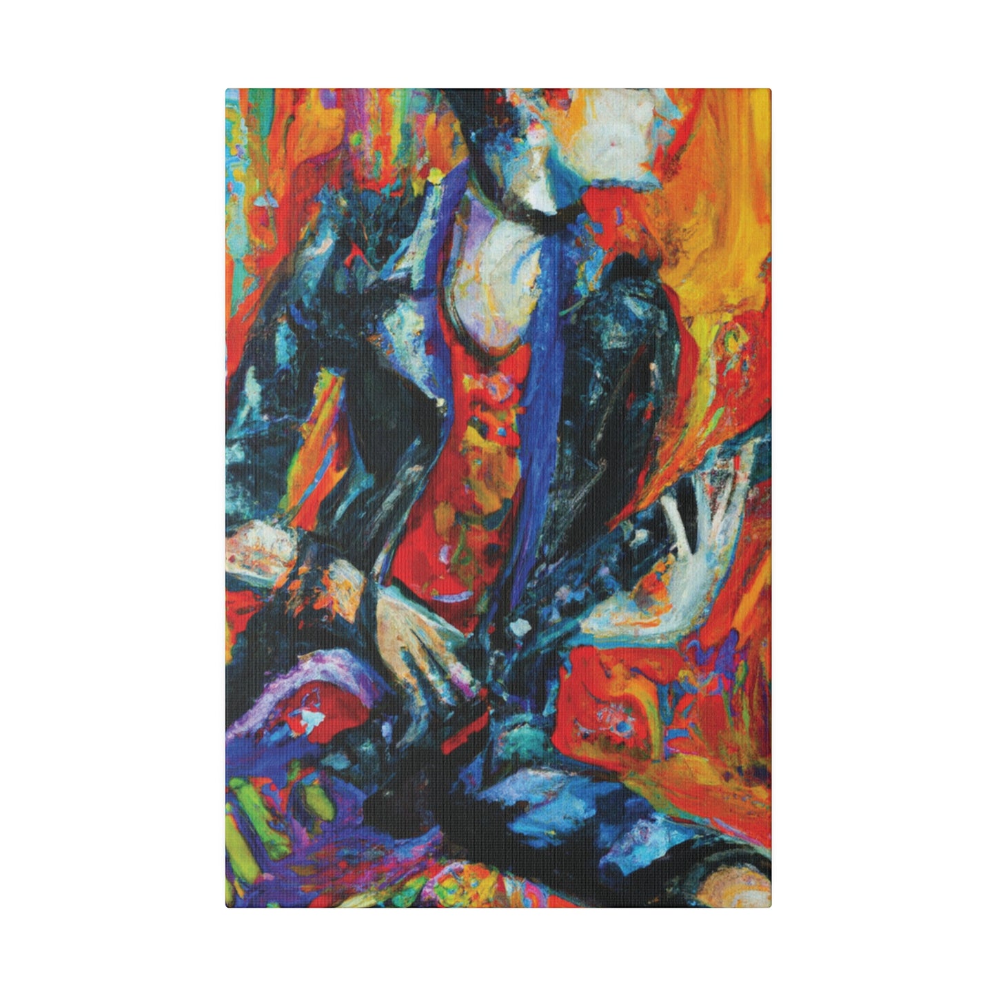7348F - Rockstar Oil Painting Style Print | Poster | Home Decor | Wall Art | Music Art | Canvas
