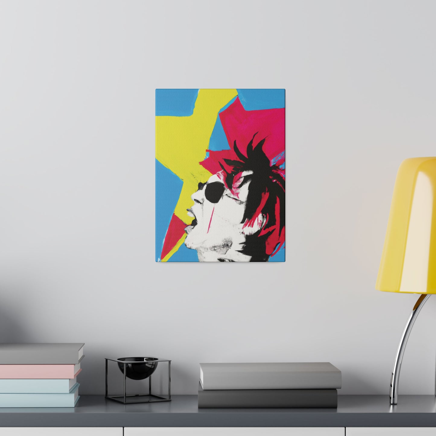7179X - Rockstar Painting Print | Face | Abstract | Poster | Home Decor | Wall Art | Music Art | Canvas