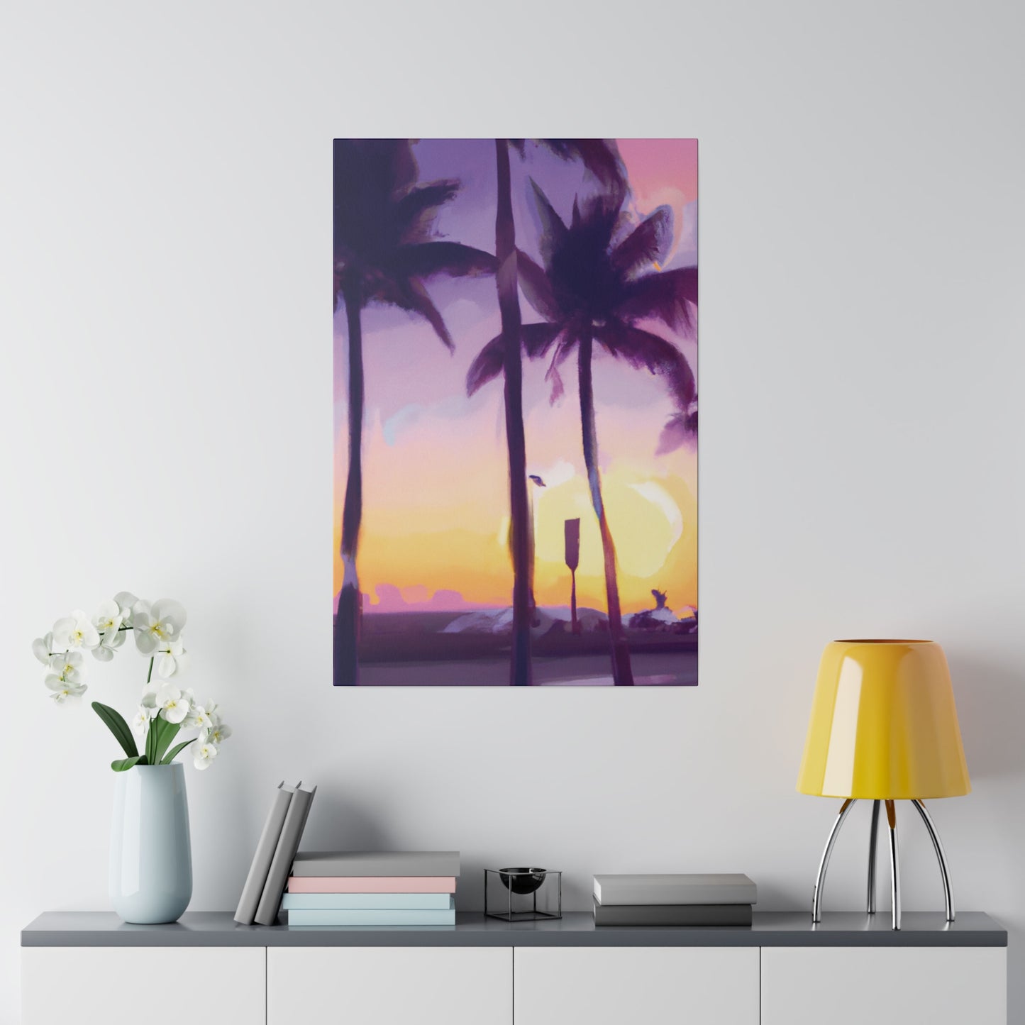 6137G - Miami Beach Sunset Painting Print | Miami | Beach | Sunset | Poster | Home Decor | Wall Art | Canvas