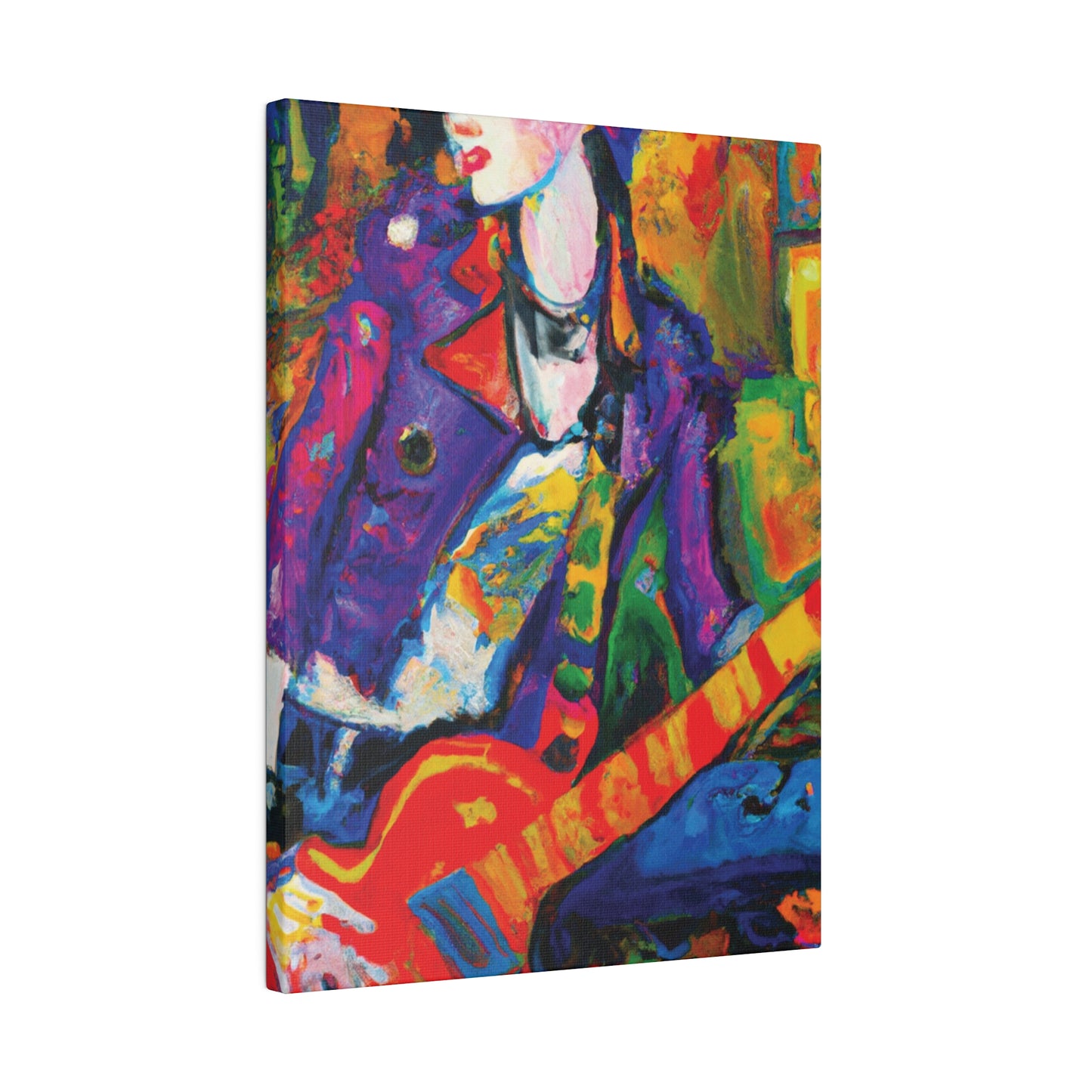 7368Q - Rockstar Oil Painting Style Print | Poster | Home Decor | Wall Art | Music Art | Canvas