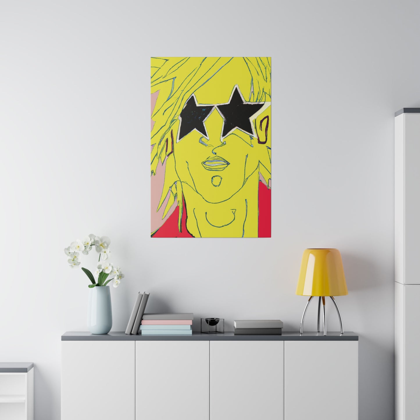 2035A - Rockstar Painting Print | Face | Abstract | Poster | Home Decor | Wall Art | Music Art | Canvas