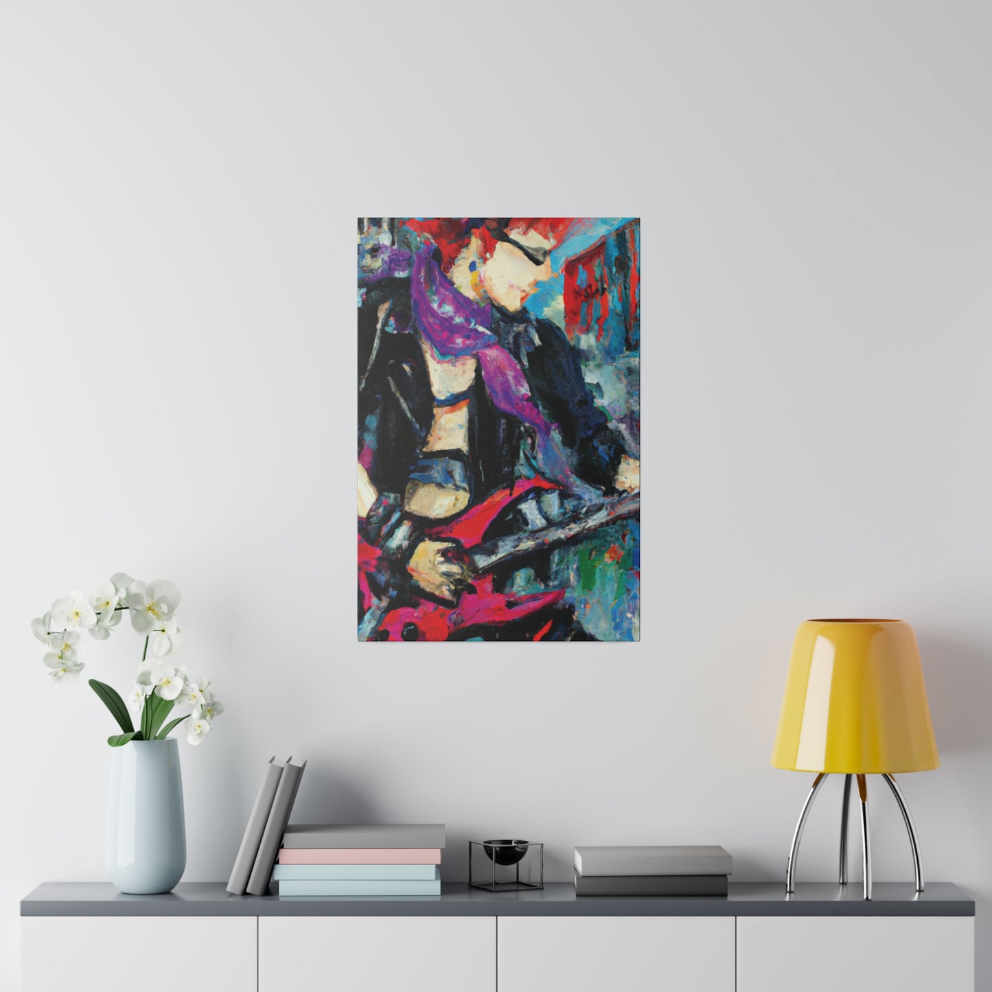 208D - Rockstar Oil Painting Style Print | Poster | Home Decor | Wall Art | Music Art | Canvas