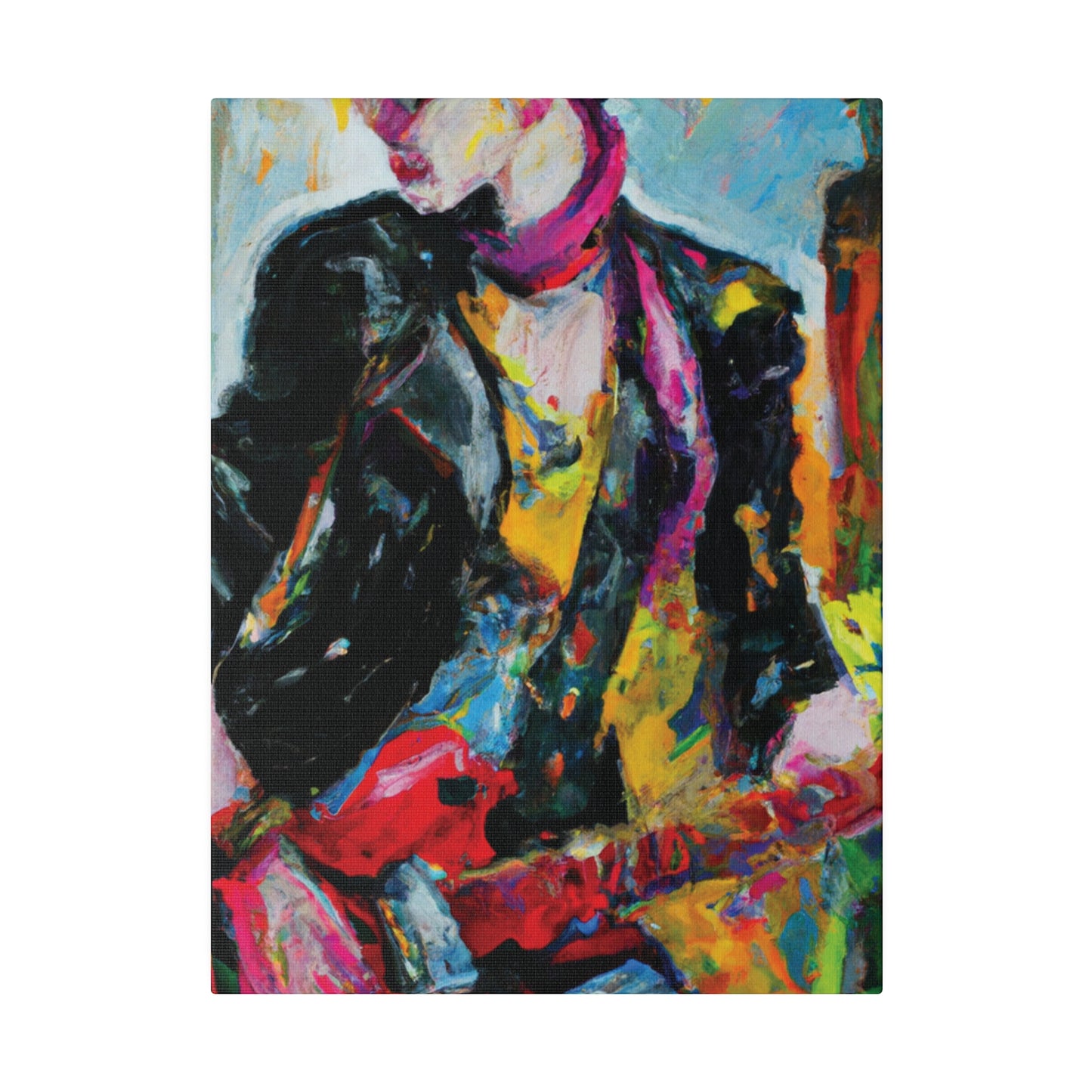 8178F - Rockstar Oil Painting Style Print | Poster | Home Decor | Wall Art | Music Art | Canvas