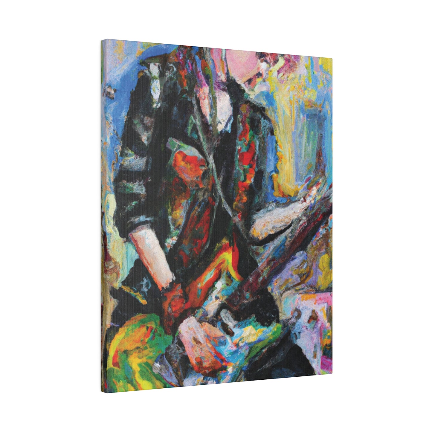 4658Z - Rockstar Oil Painting Style Print | Poster | Home Decor | Wall Art | Music Art | Canvas